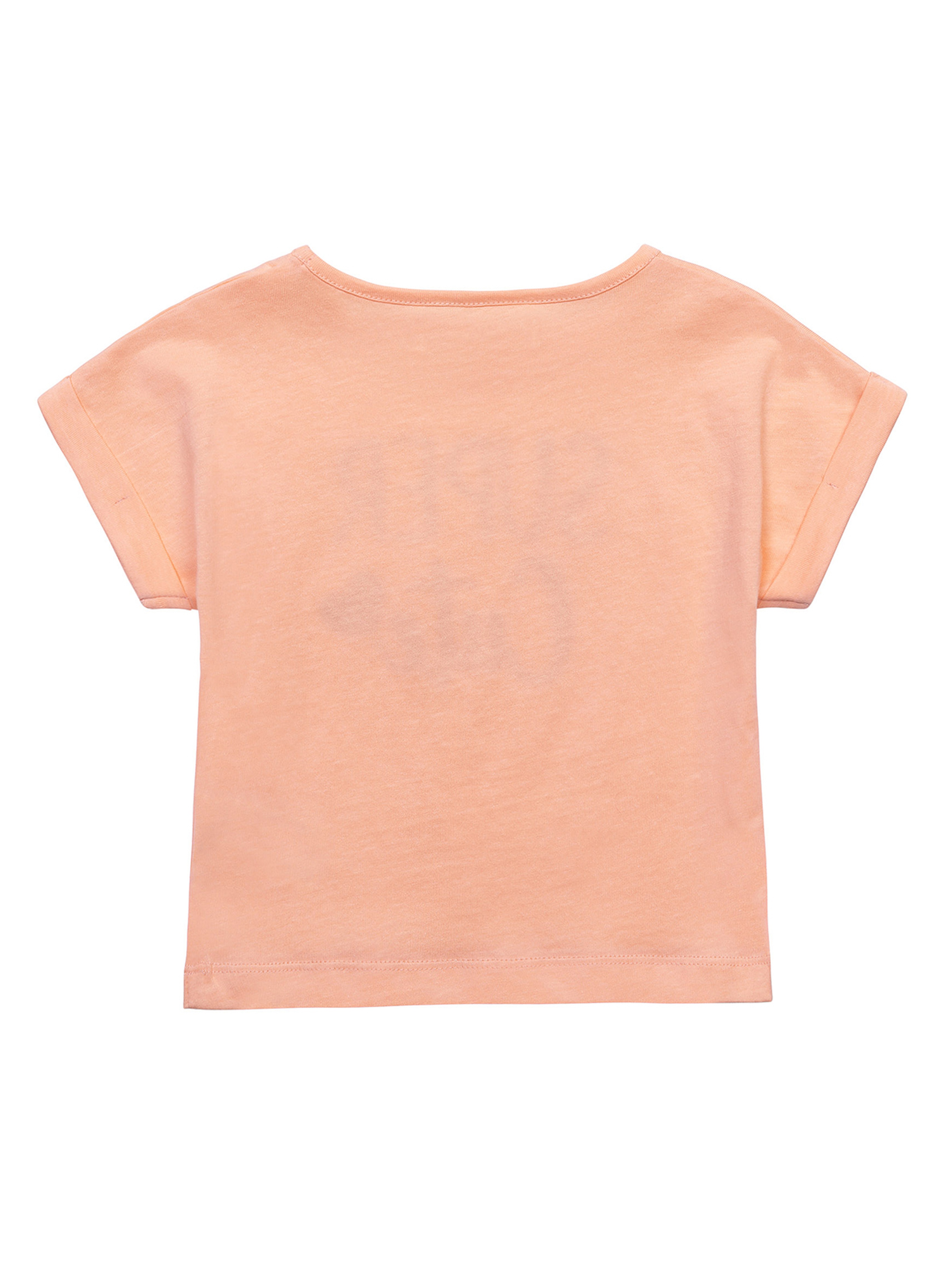 Bawełniany t-shirt pomarańczowy dziewczęcy- Super Cute