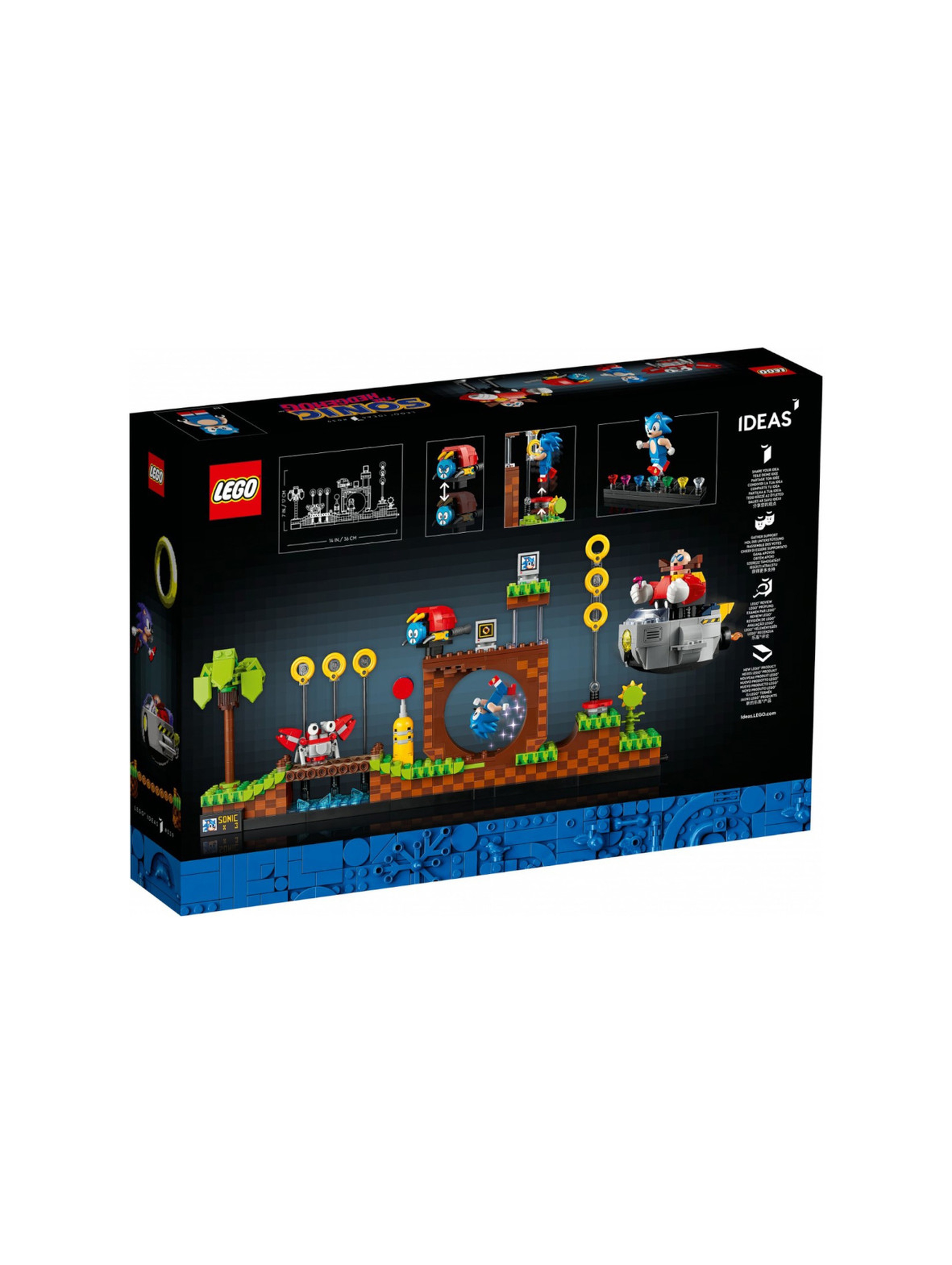 Klocki LEGO Ideas 21331 Sonic the Hedgehog - Strefa Zielonego Wzgórza - 1125 elementów, wiek 18 +