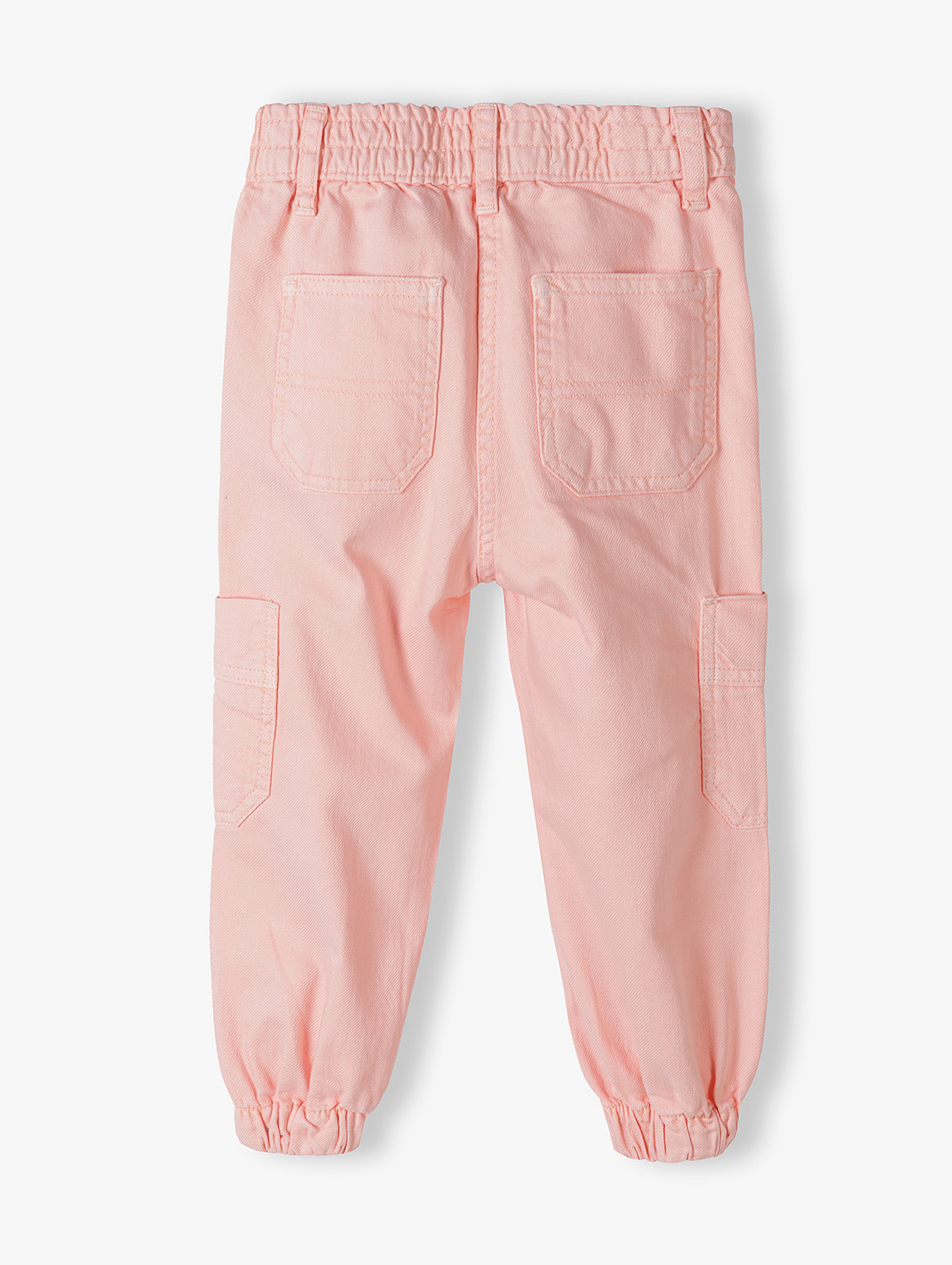 Spodnie typu bojówki dla niemowlaka różowe