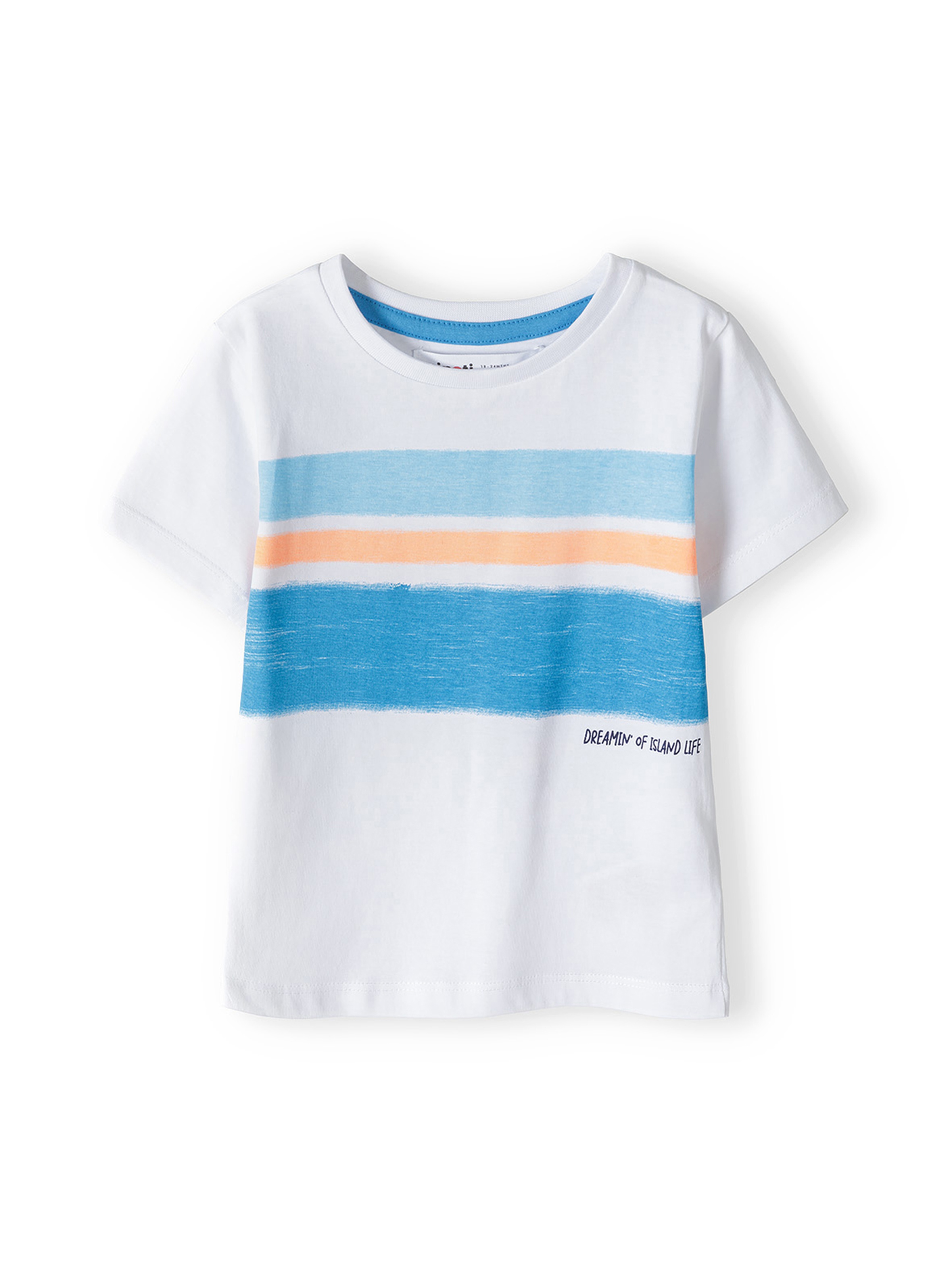 Komplet dla niemowlaka -biały t-shirt + niebieskie spodenki