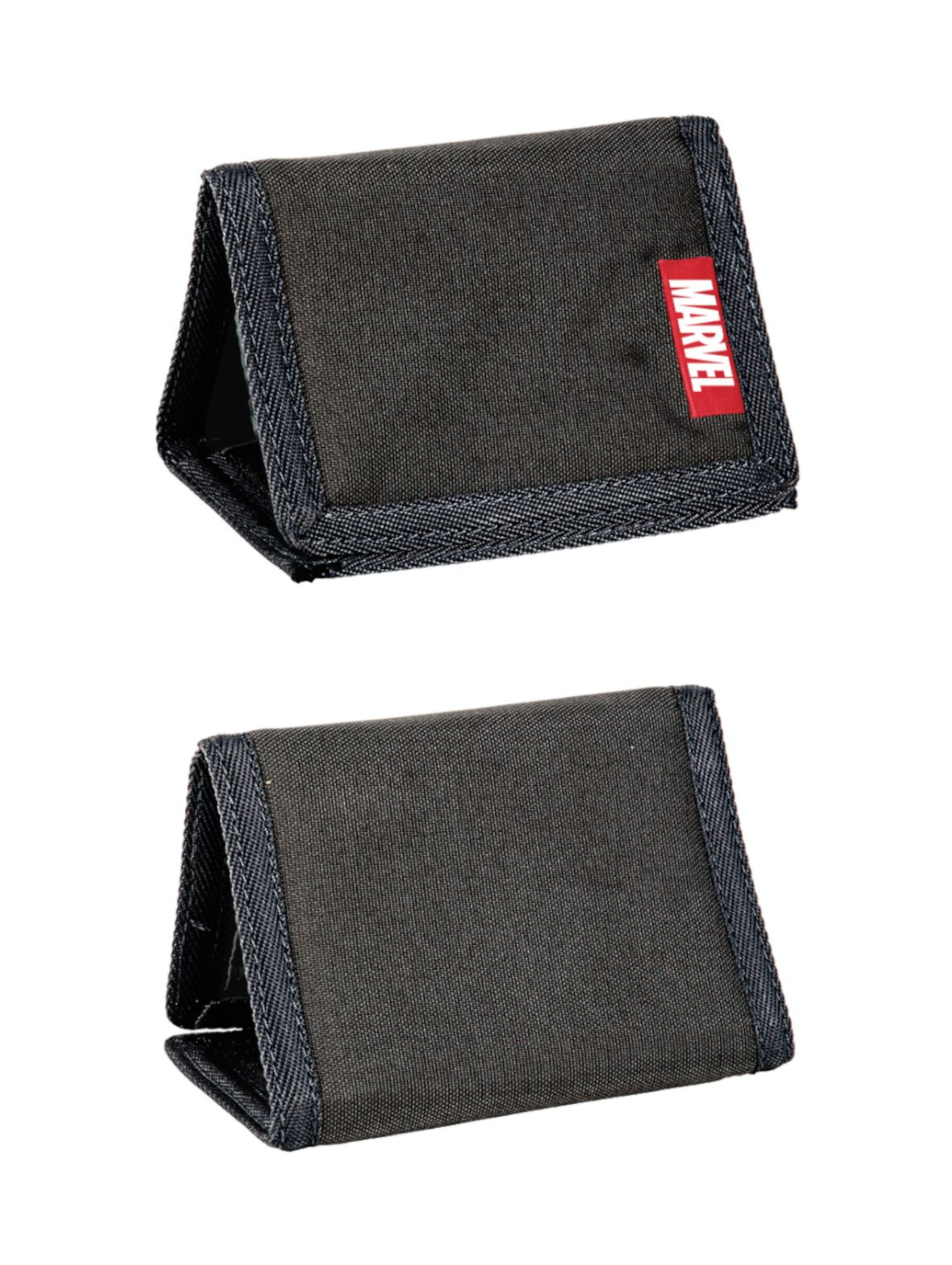 Czarny portfel na rzep Marvel