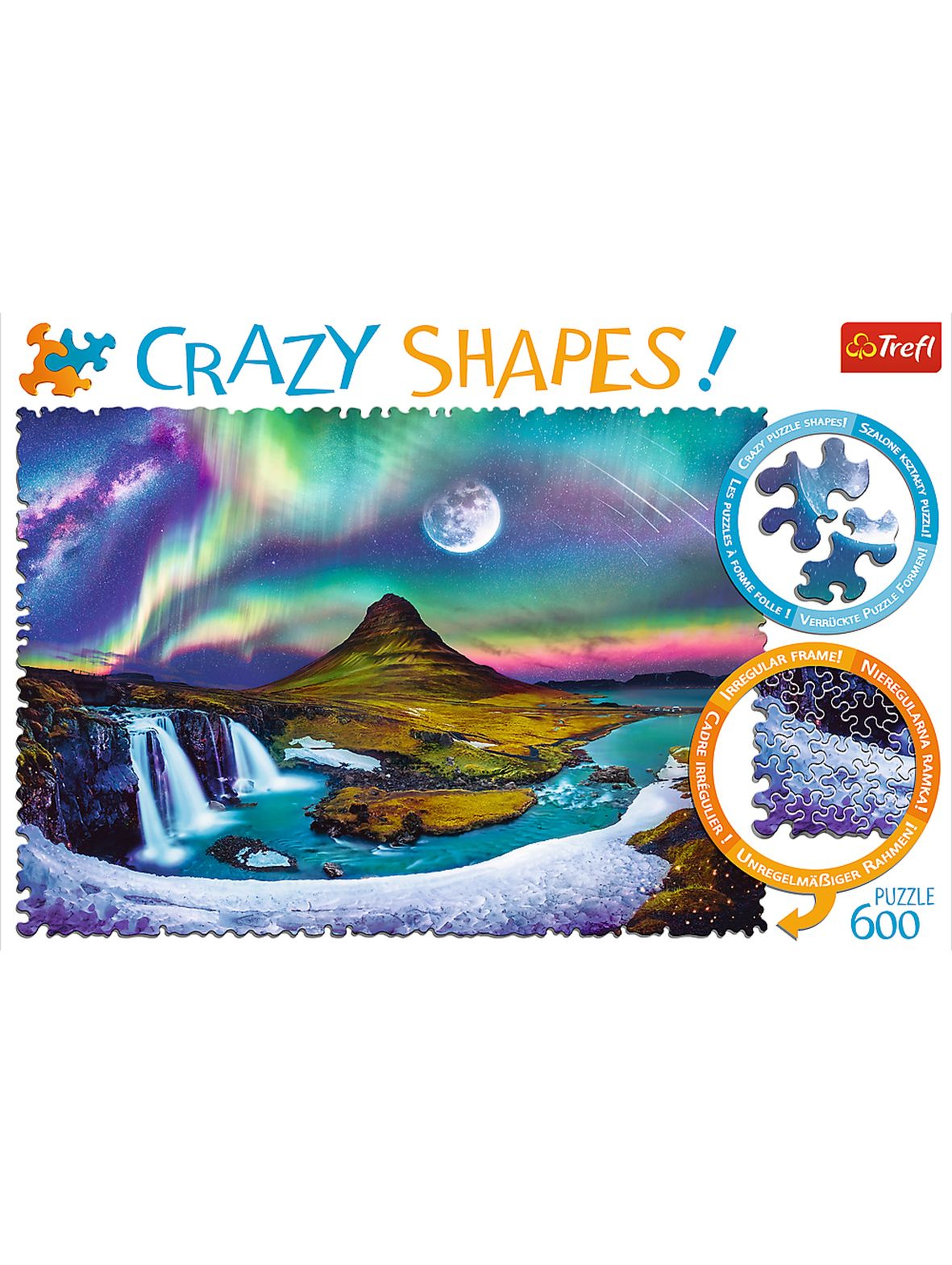 Puzzle Crazy Shapes - Zorza nad Islandią - 600 elementów