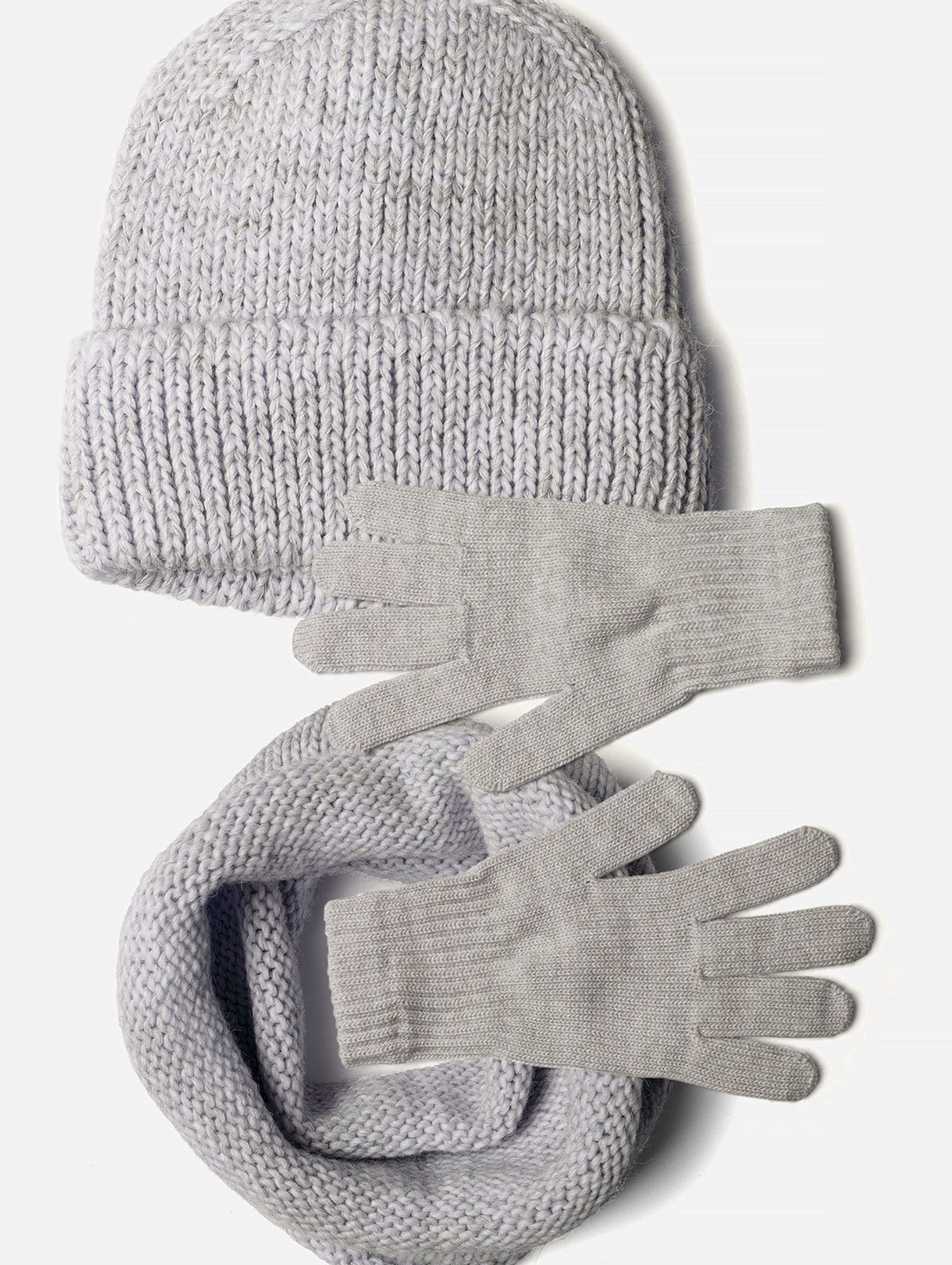 Komplet zimowy damski- czapka, komin, rękawiczki