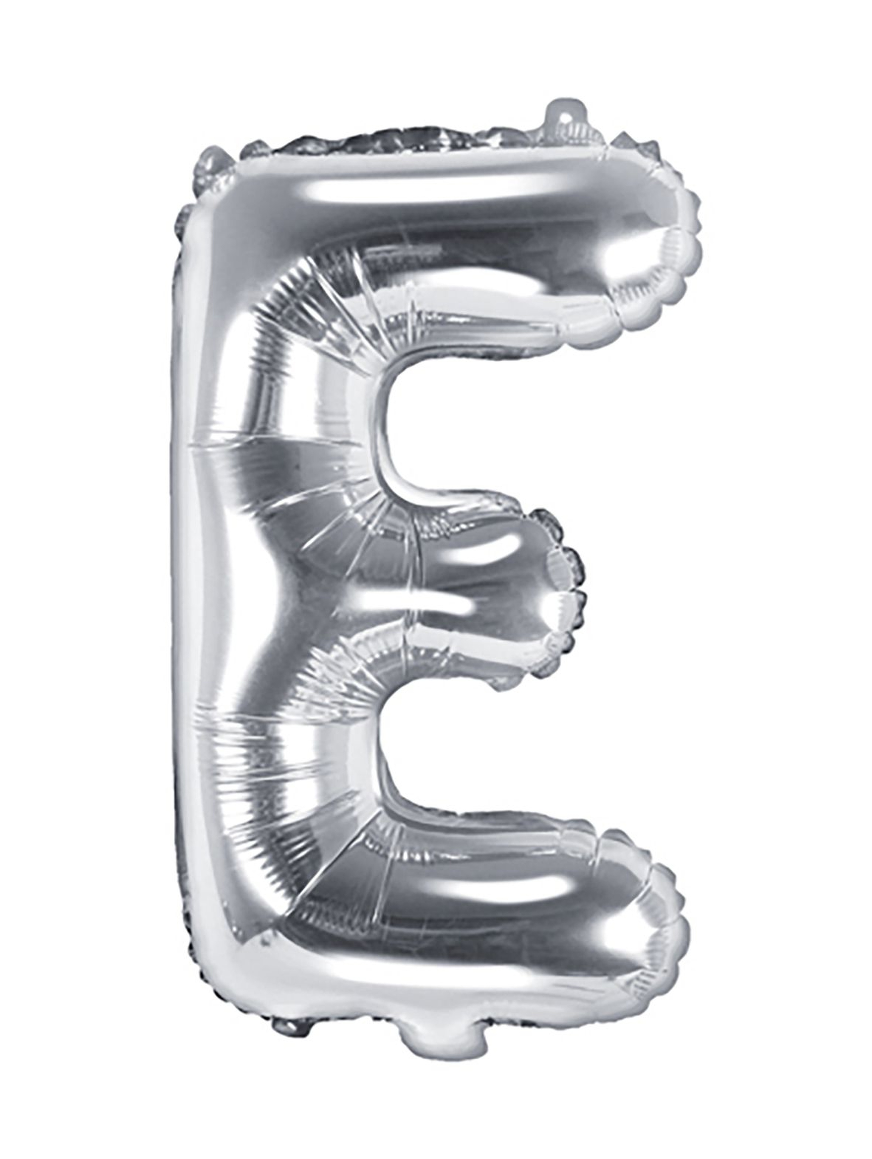 Balon foliowy Litera ''E''  35cm-  srebrny
