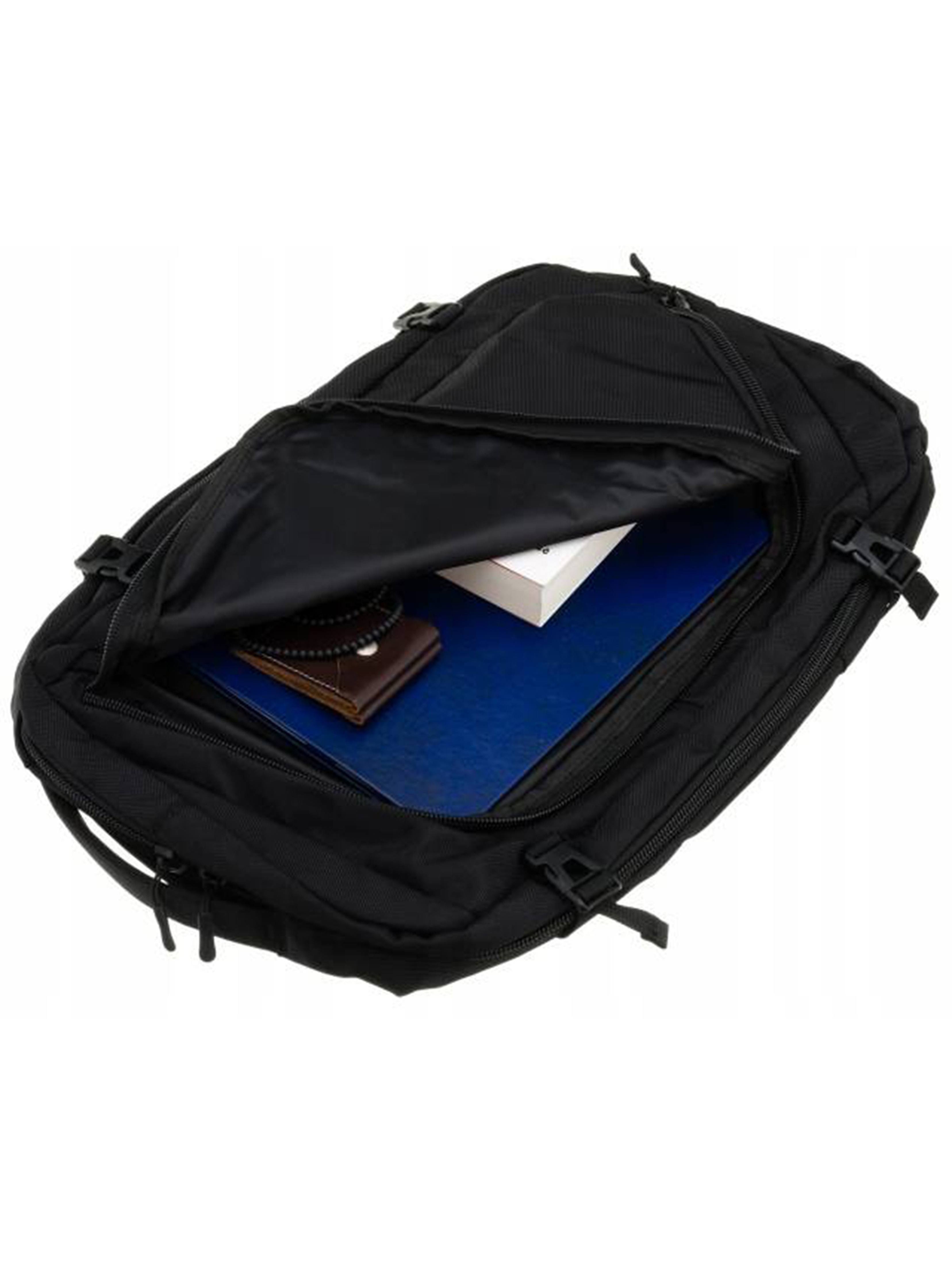 Plecak-torba podróżna z uchwytem na walizkę — David Jones czarna