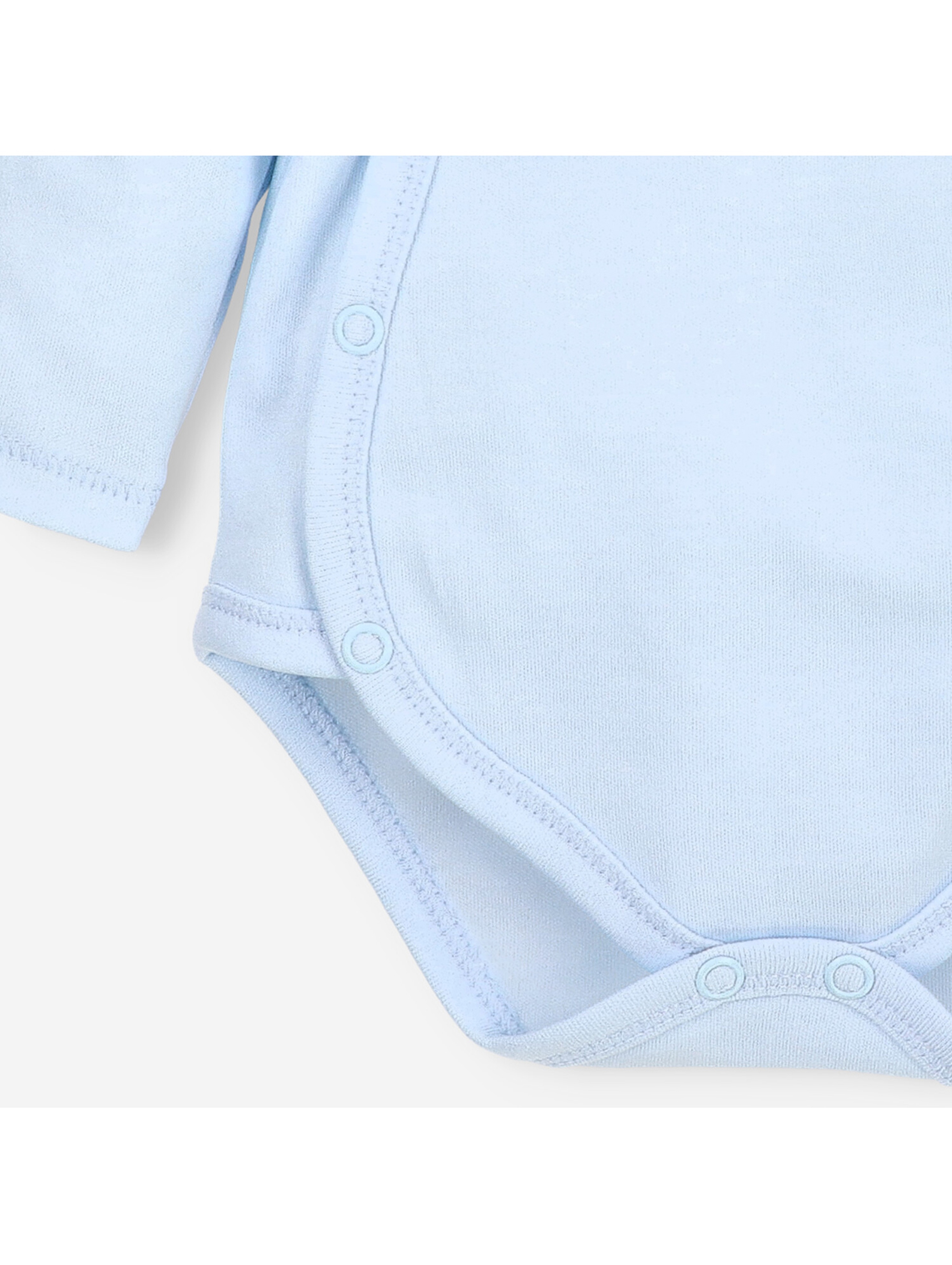Body niemowlęce z bawełny organicznej - długi rękaw - niebieskie