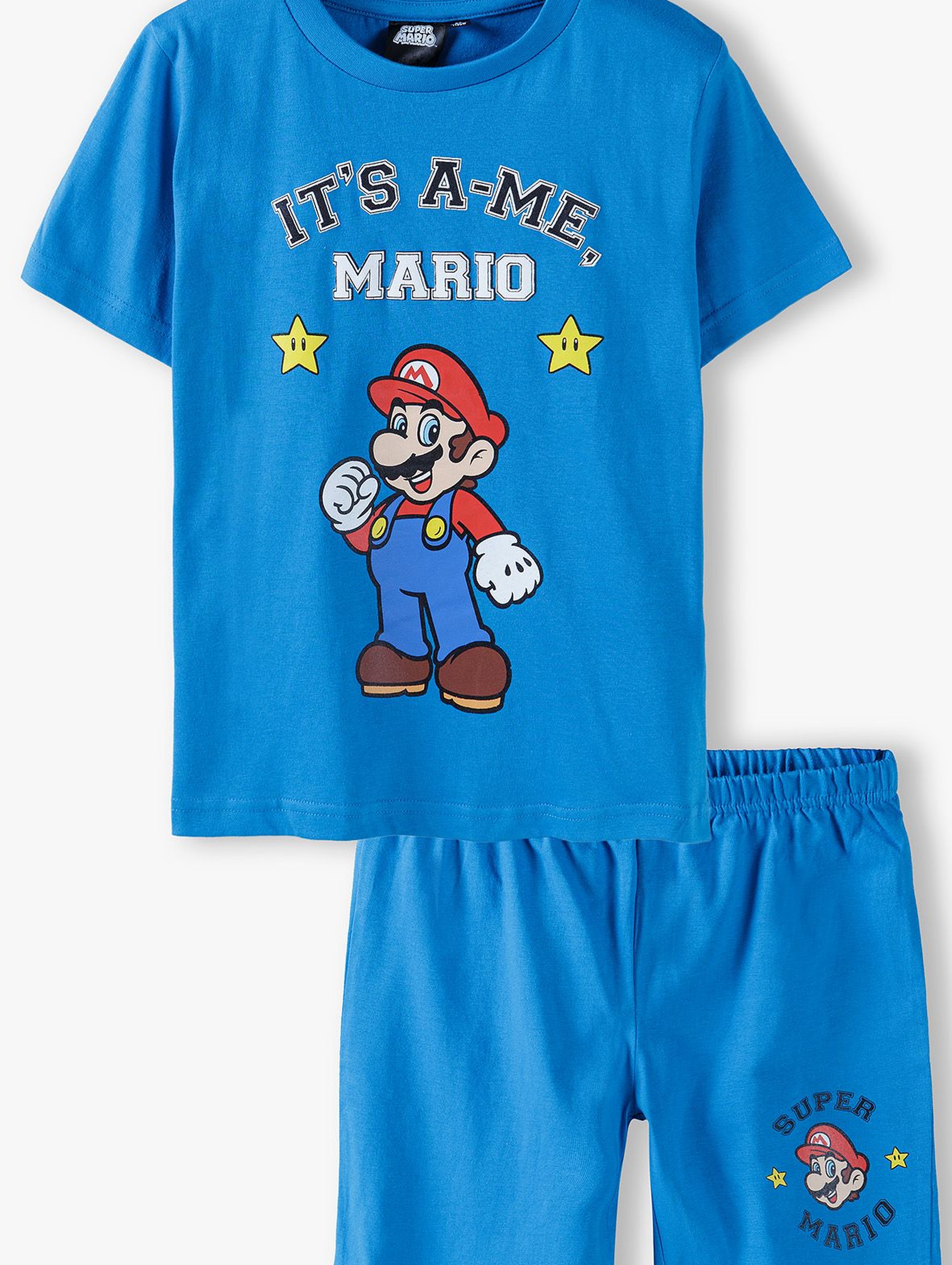 Piżama chłopięca Super Mario - niebieska
