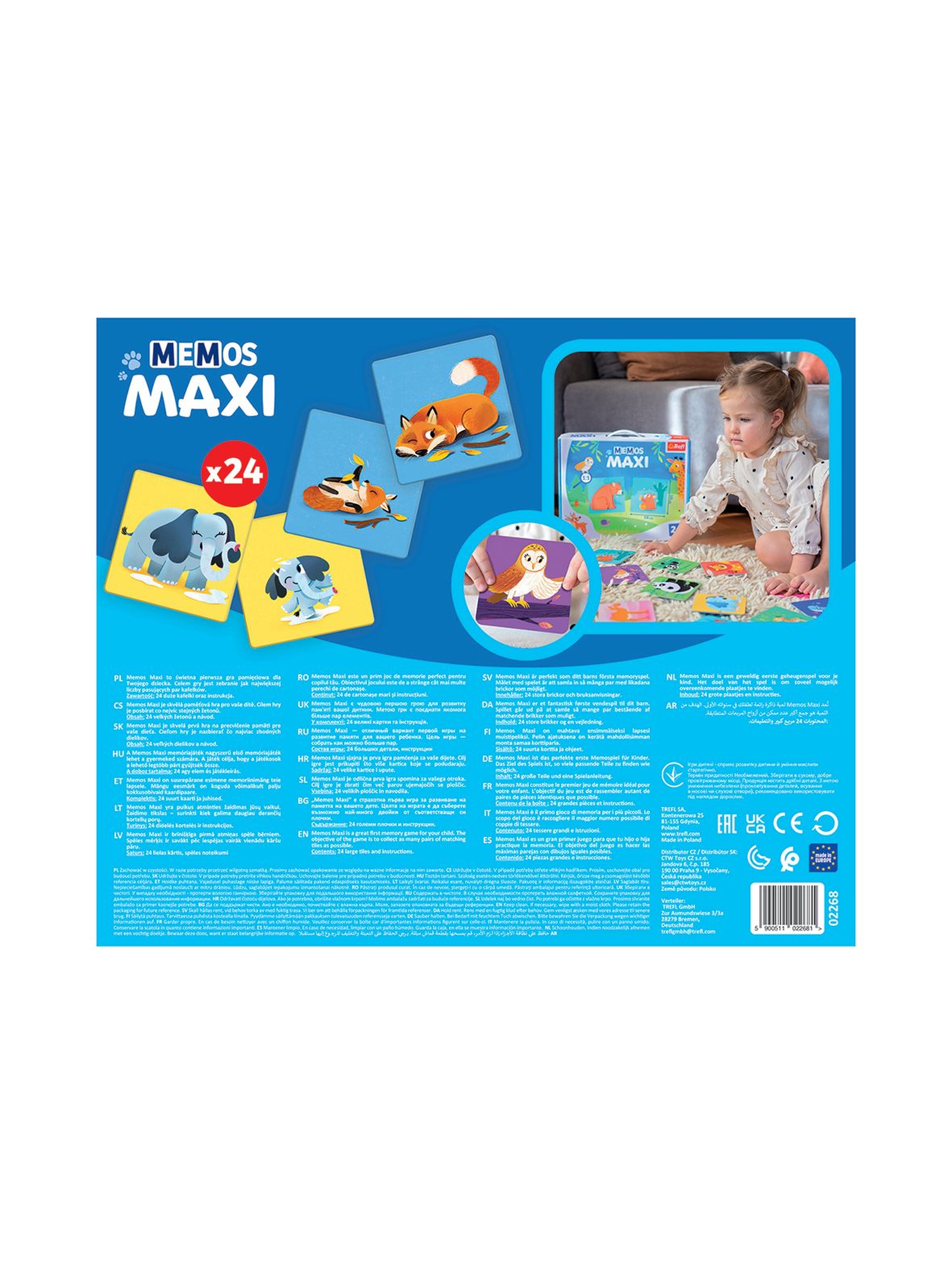 Gra dla dzieci -Memos Maxi Zwierzęta i ich dzieci wiek 2+