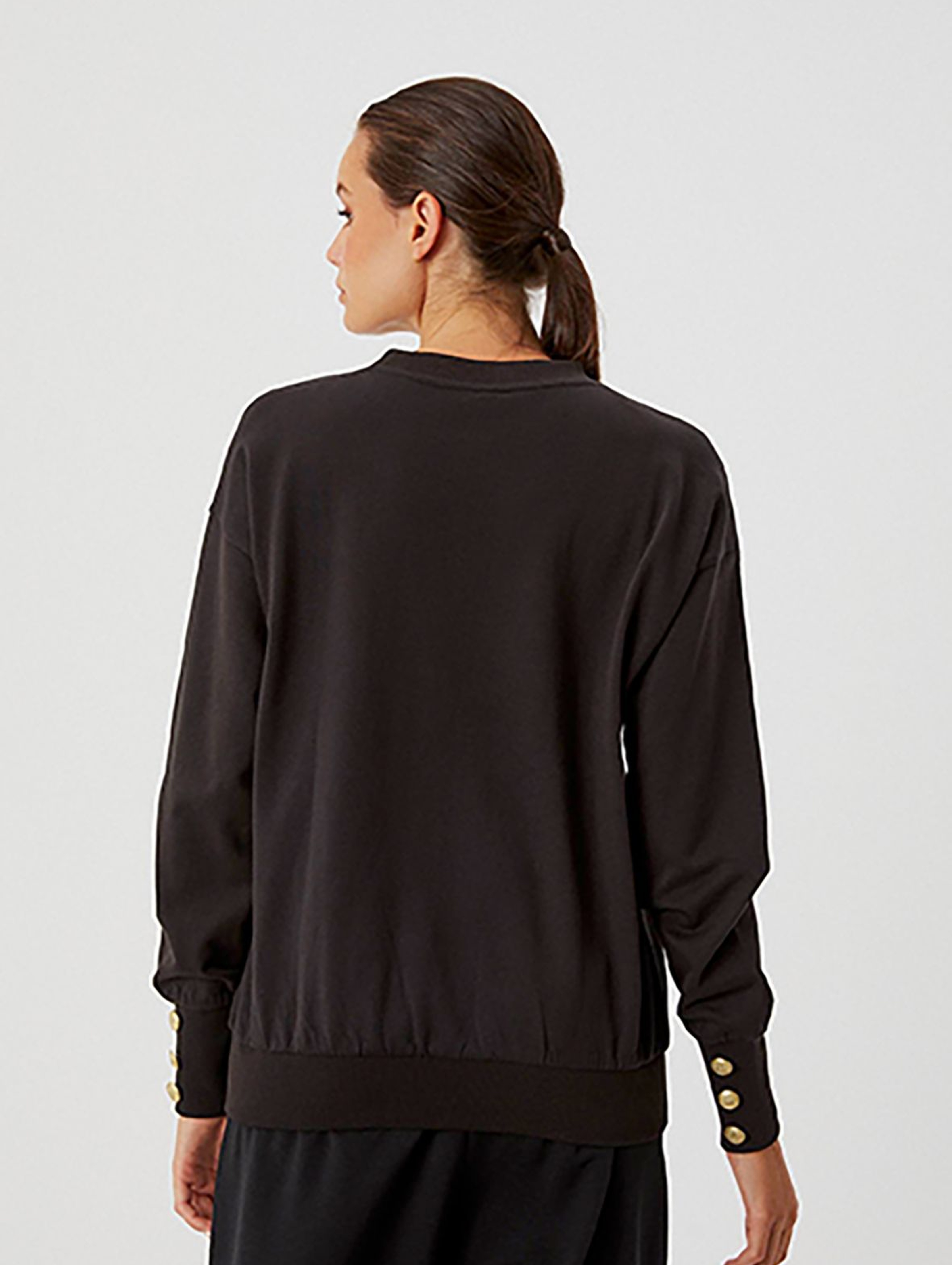 Bawełniana bluza dla kobiety - czarna