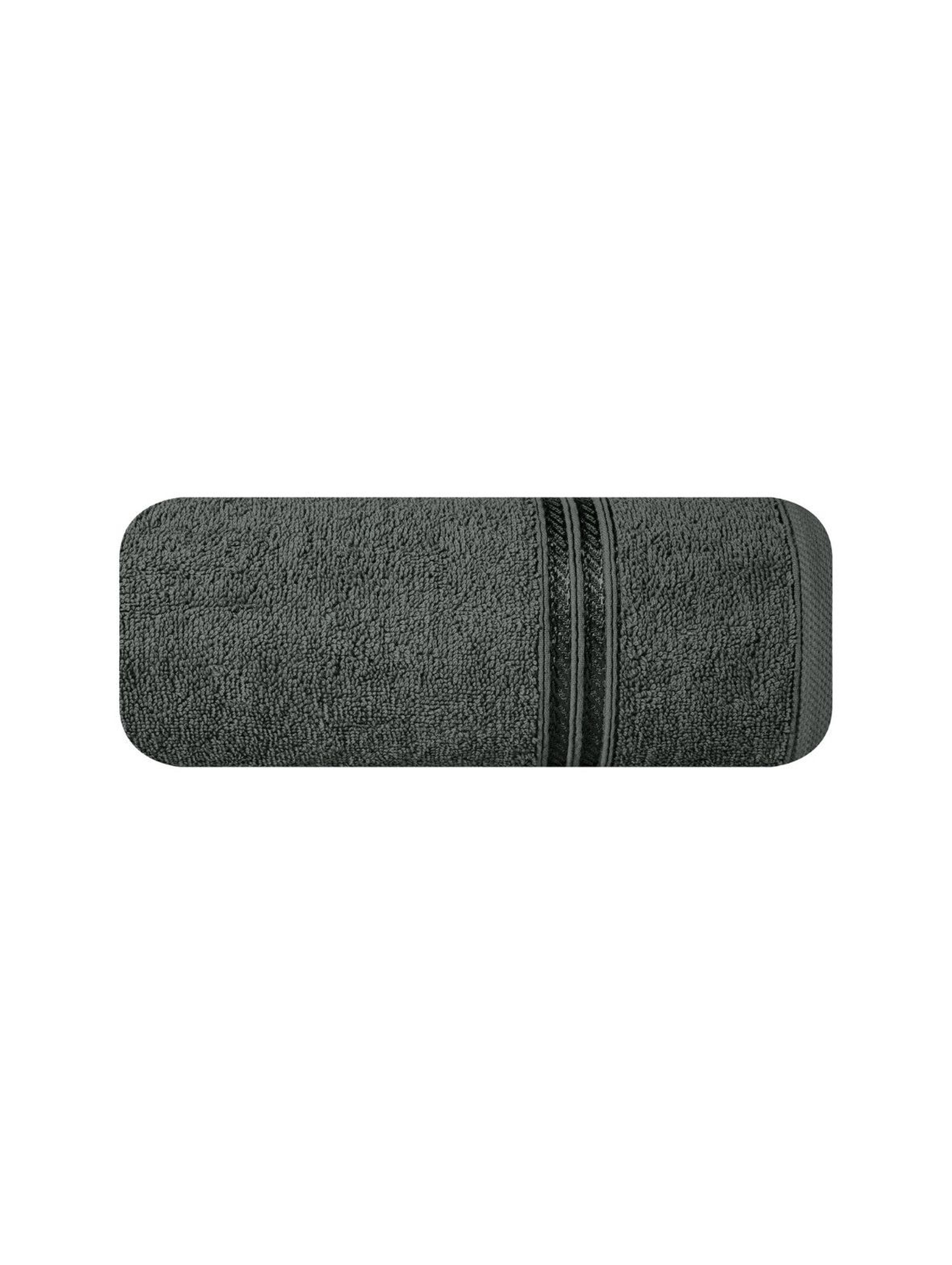 Ręcznik z bordiurą szary 50x90 cm