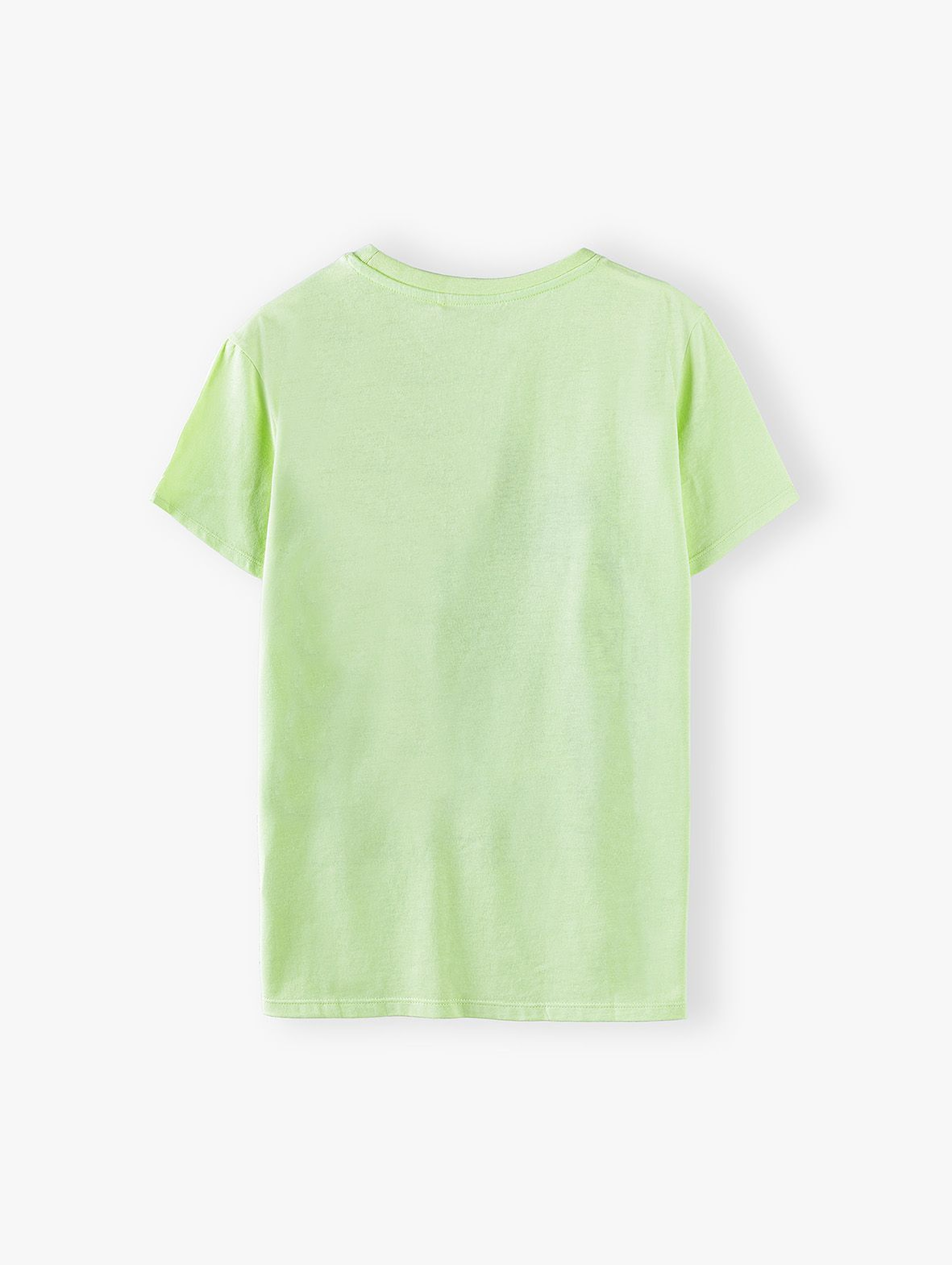 T-shirt chłopięcy w kolorze limonkowym z nadrukiem