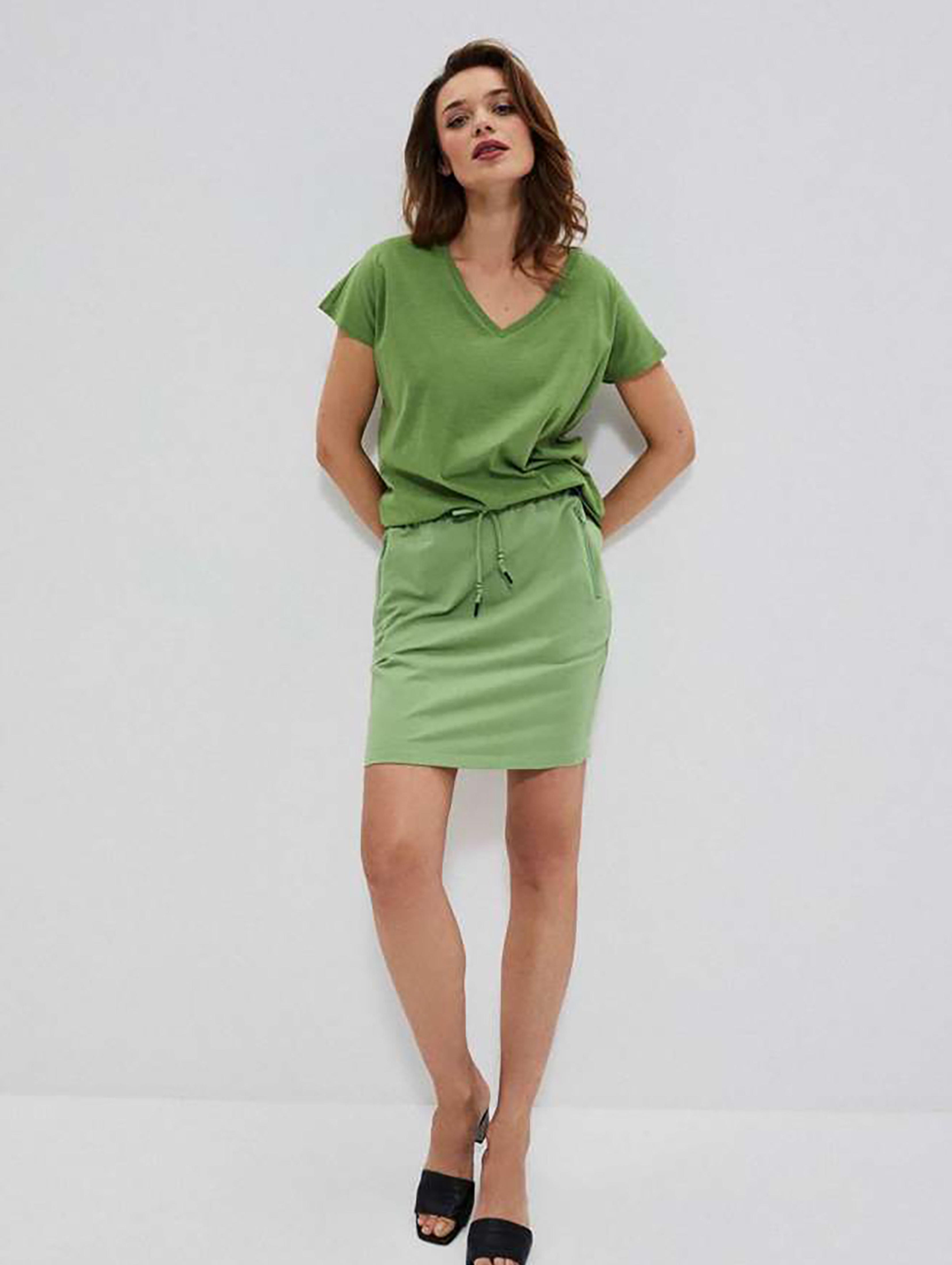 Bawełniana krótka spódnica zielona