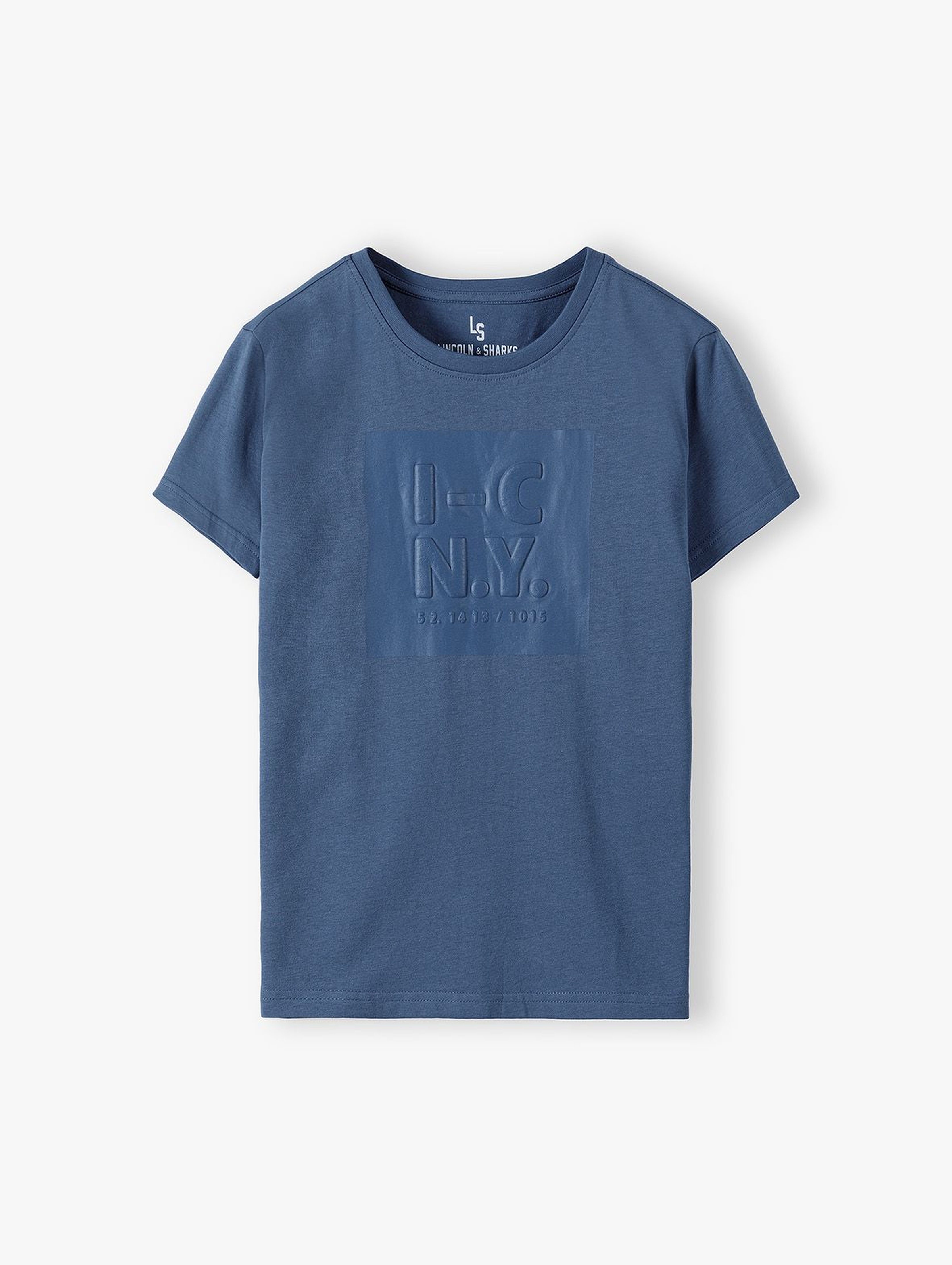 T-shirt chłopięcy z nadrukiem 3D- niebieski