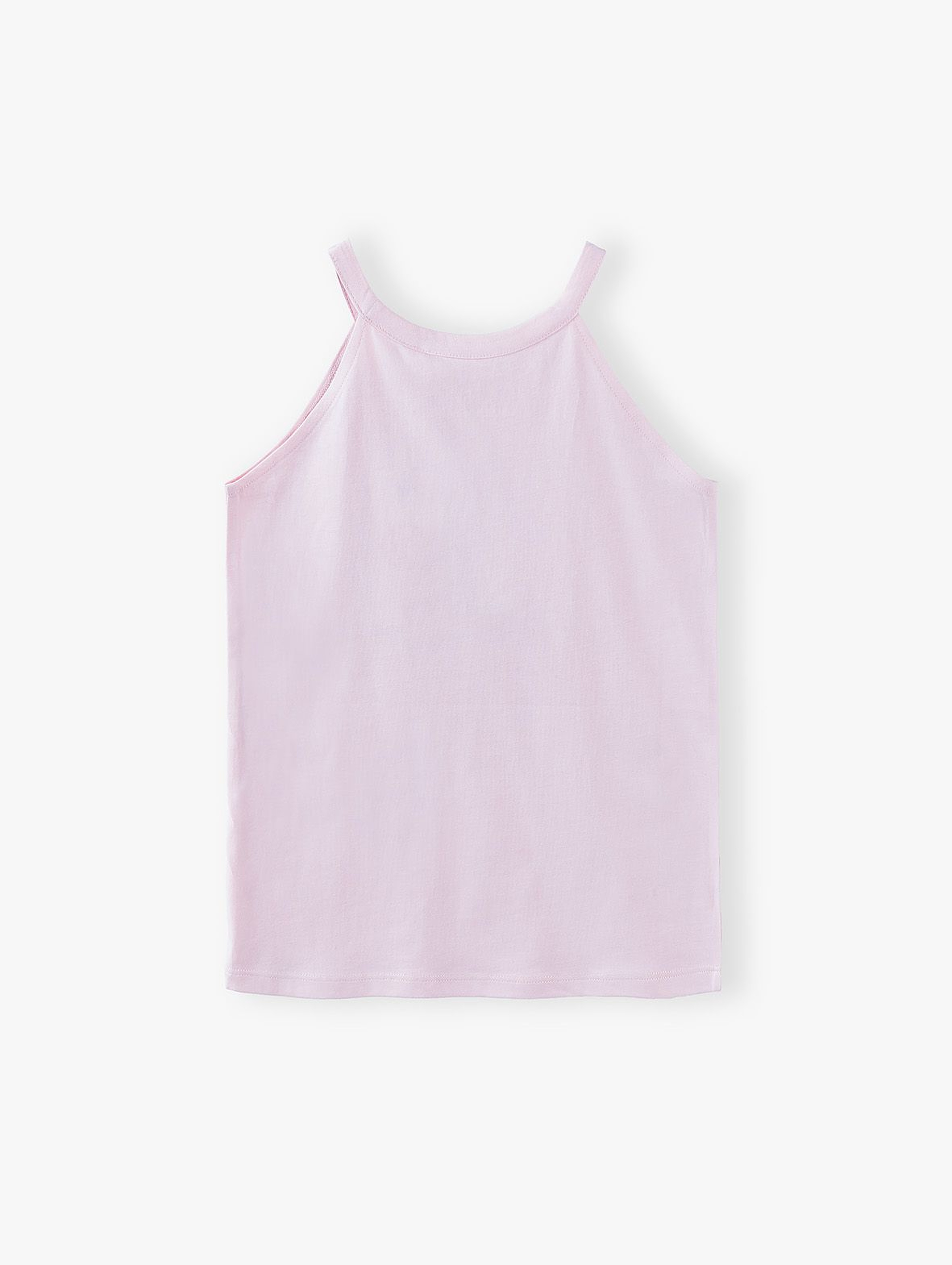 T- shirt dziewczęcy na ramiączka- różowy