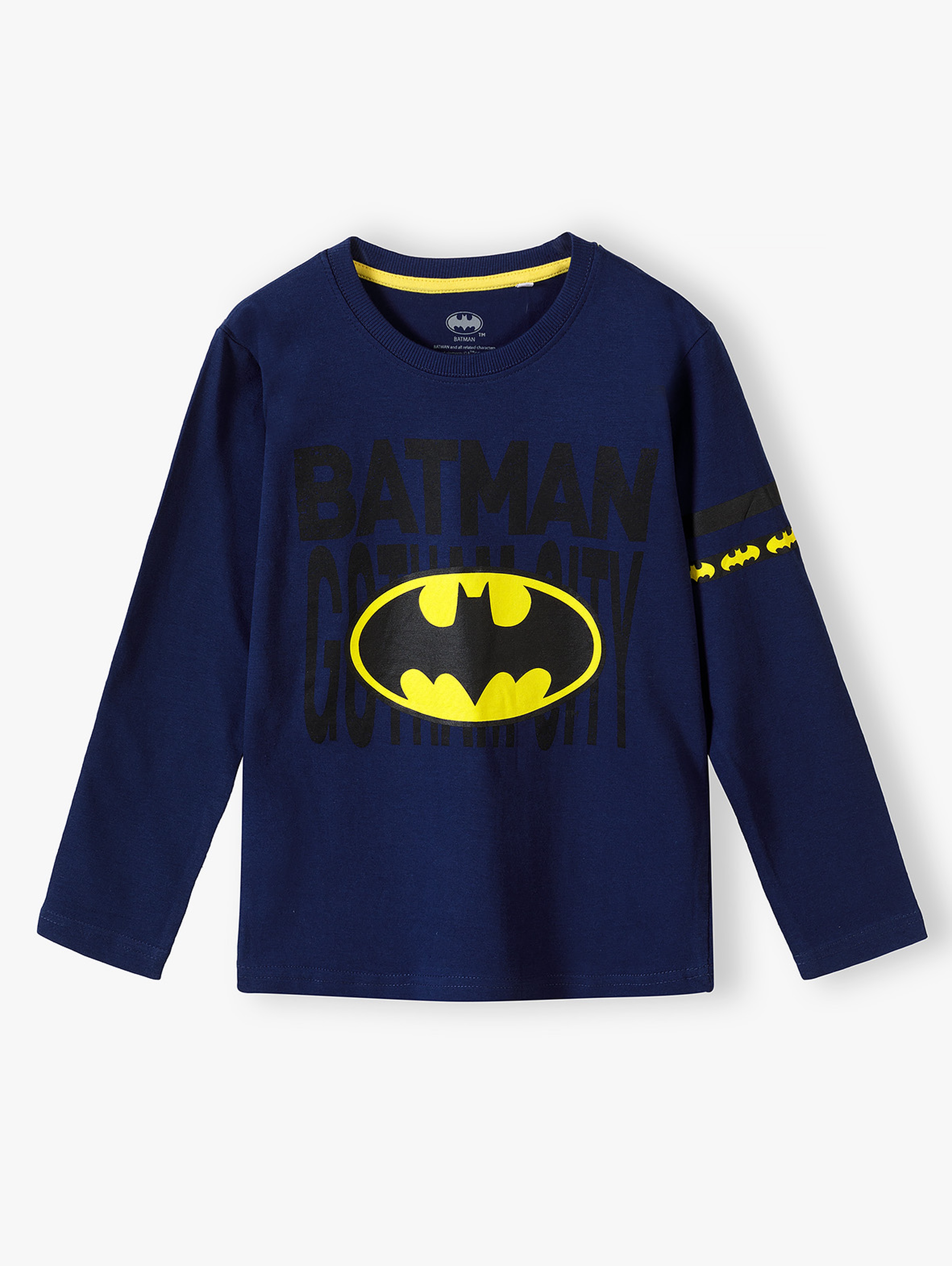 Niebieska bluzka bawełniana chłopięca Batman