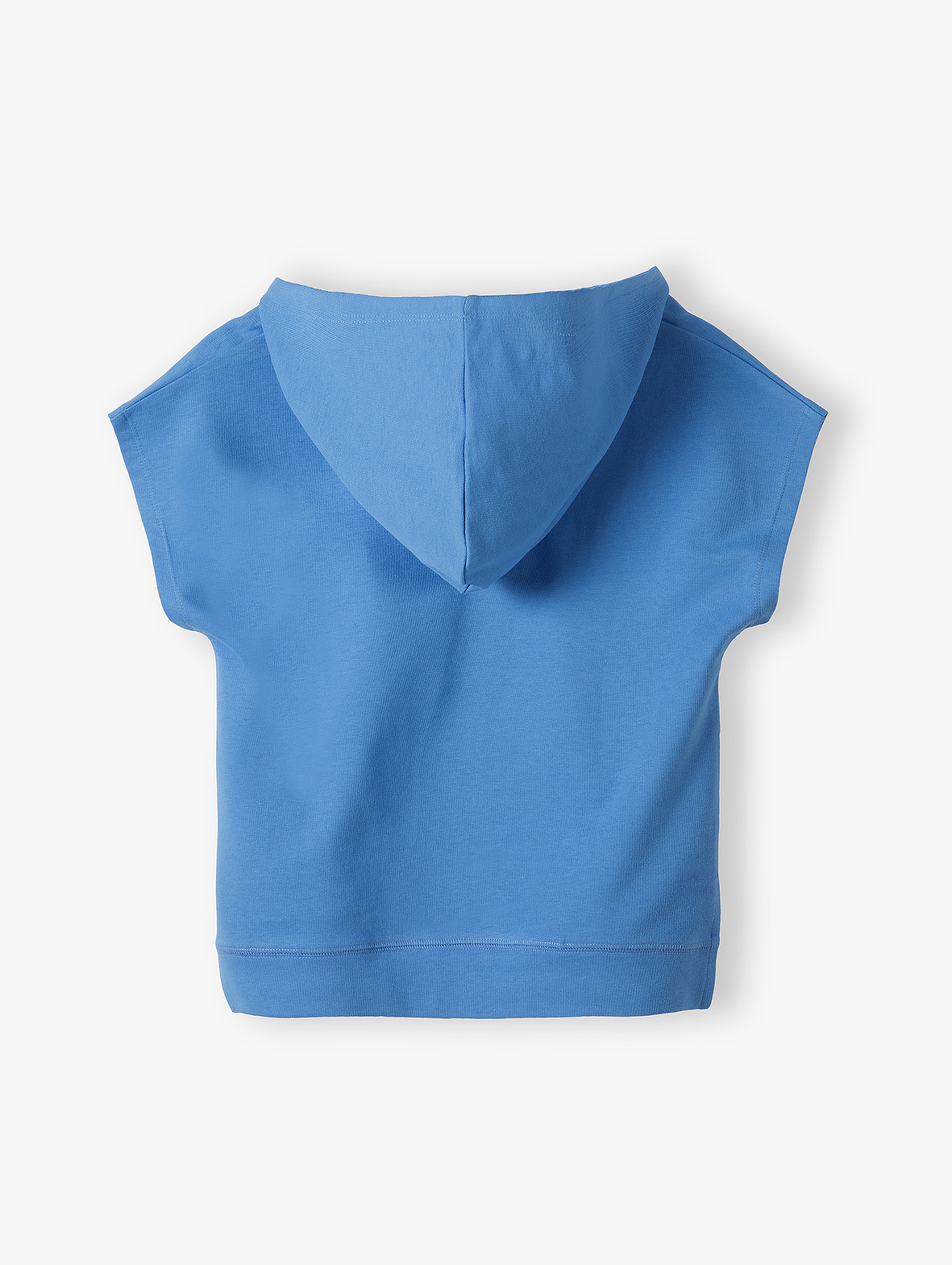 Dzianinowy t-shirt z kapturem - niebieski - 5.10.15.
