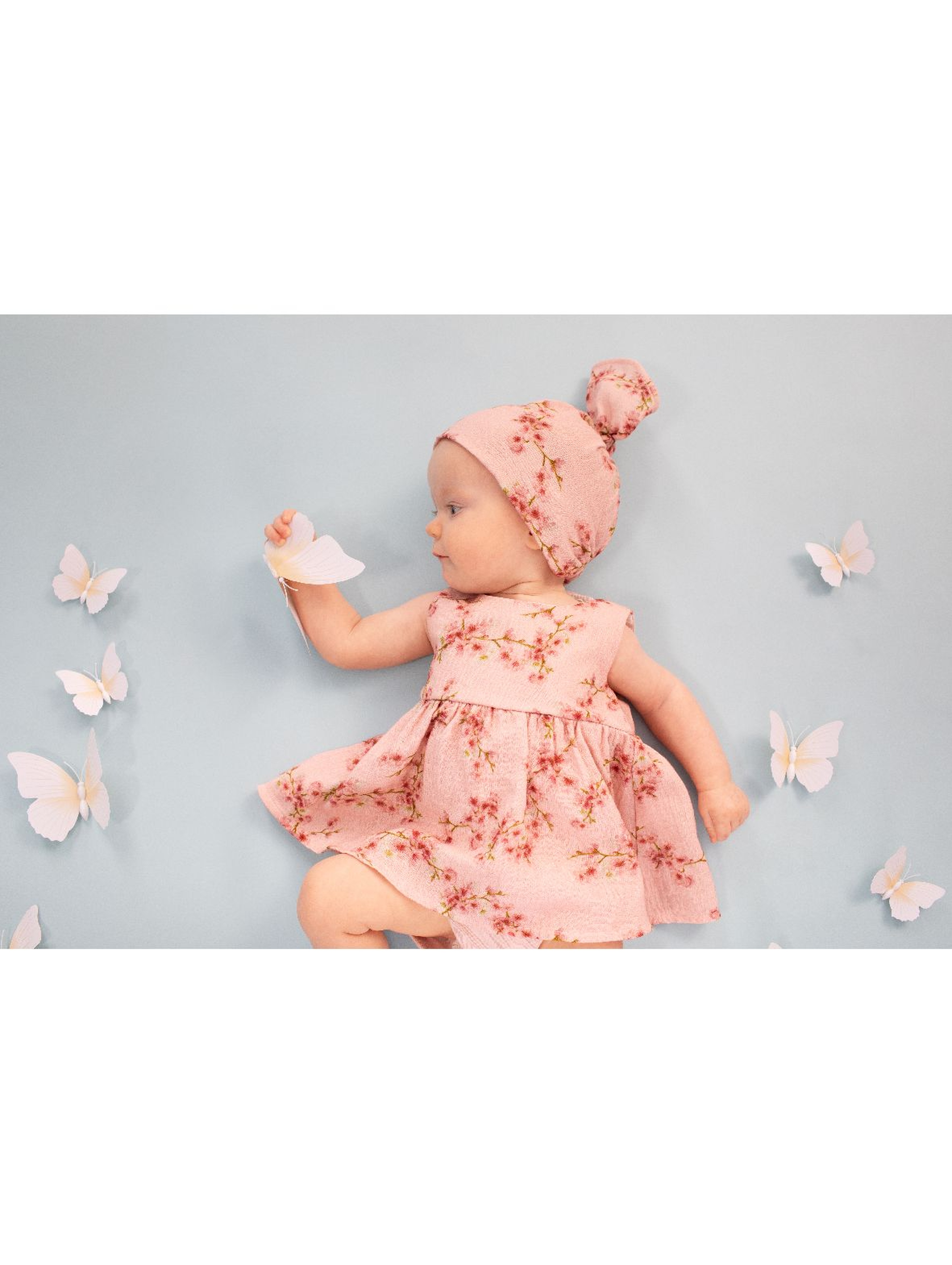 Bawełniane sukienko-body niemowlęce różowe