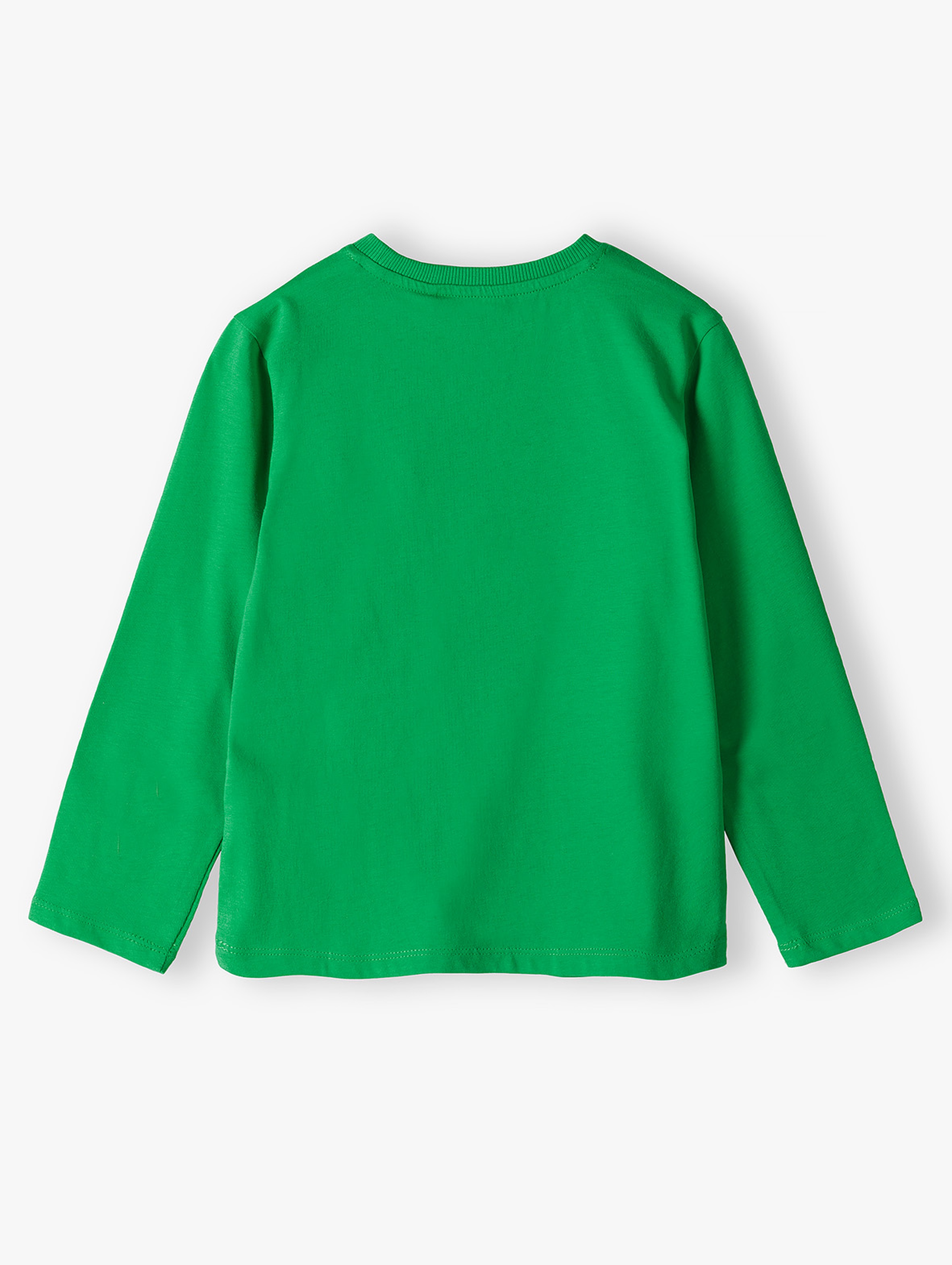 Zielona bluzka z samochodem - długi rękaw - 5.10.15.
