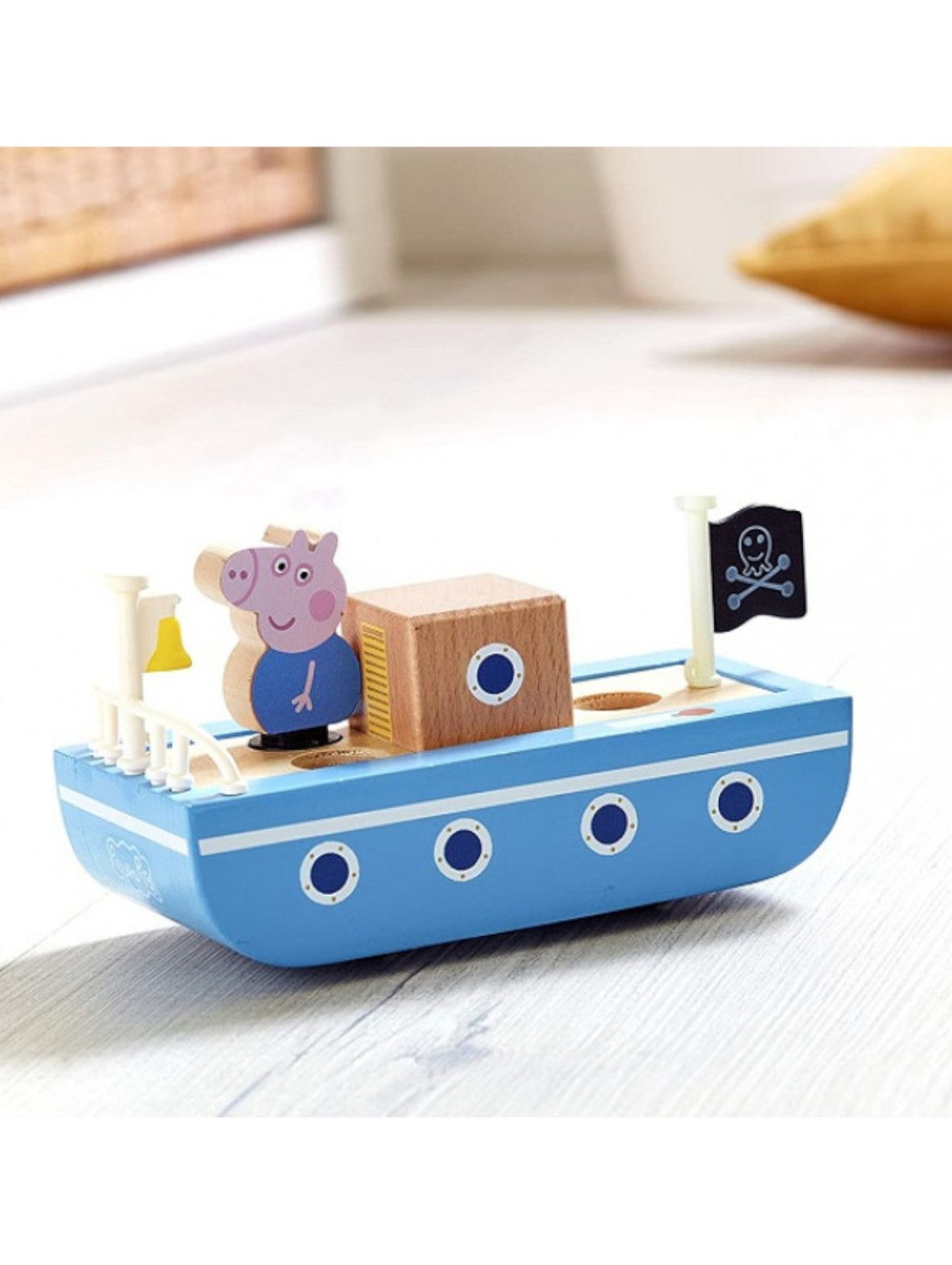 Peppa Drewniana łódka z figurką