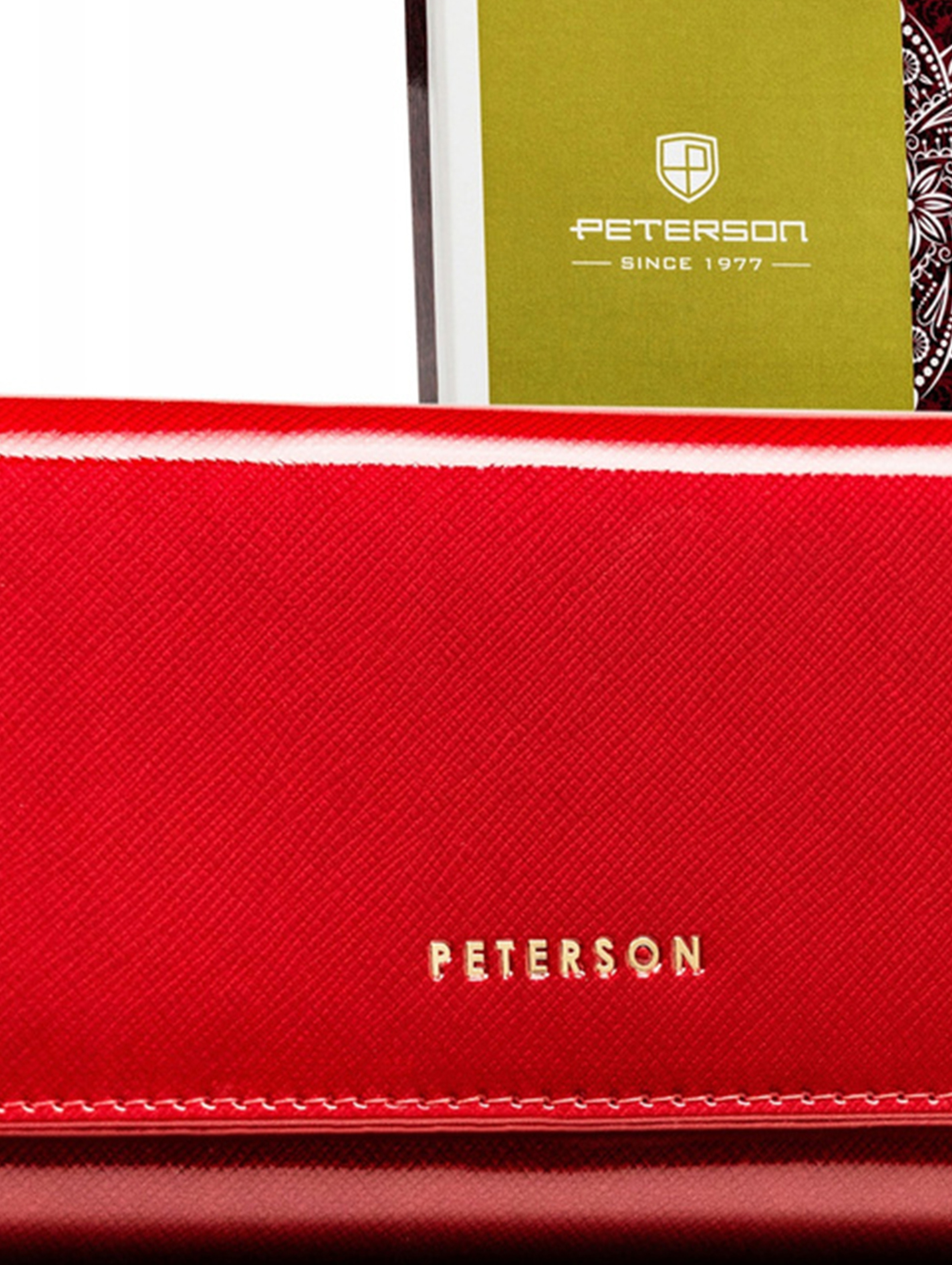 Skórzany, duży portfel damski na zatrzask - Peterson