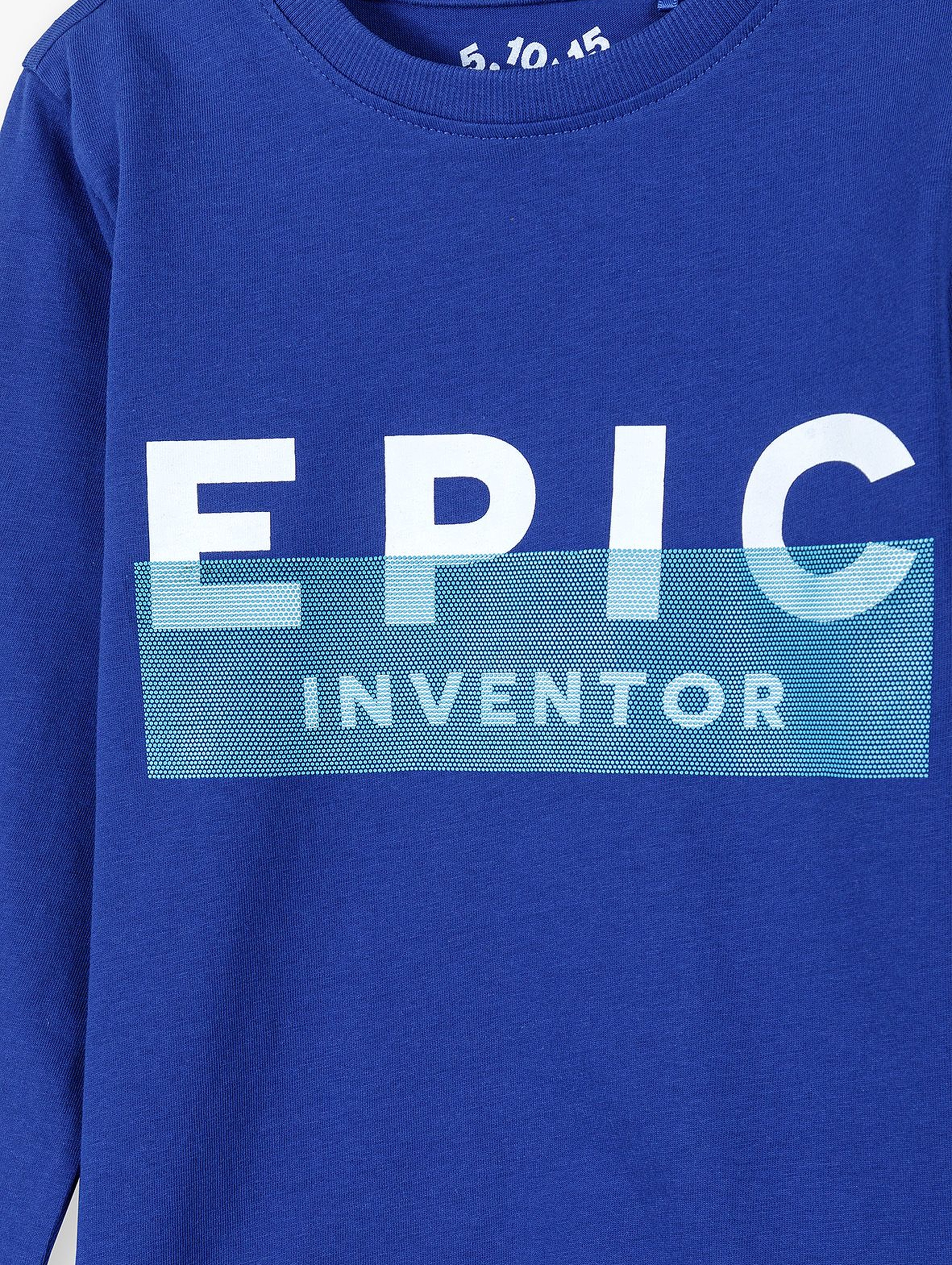 Bawełniana bluzka chłopięca z napisem - EPIC INVENTOR