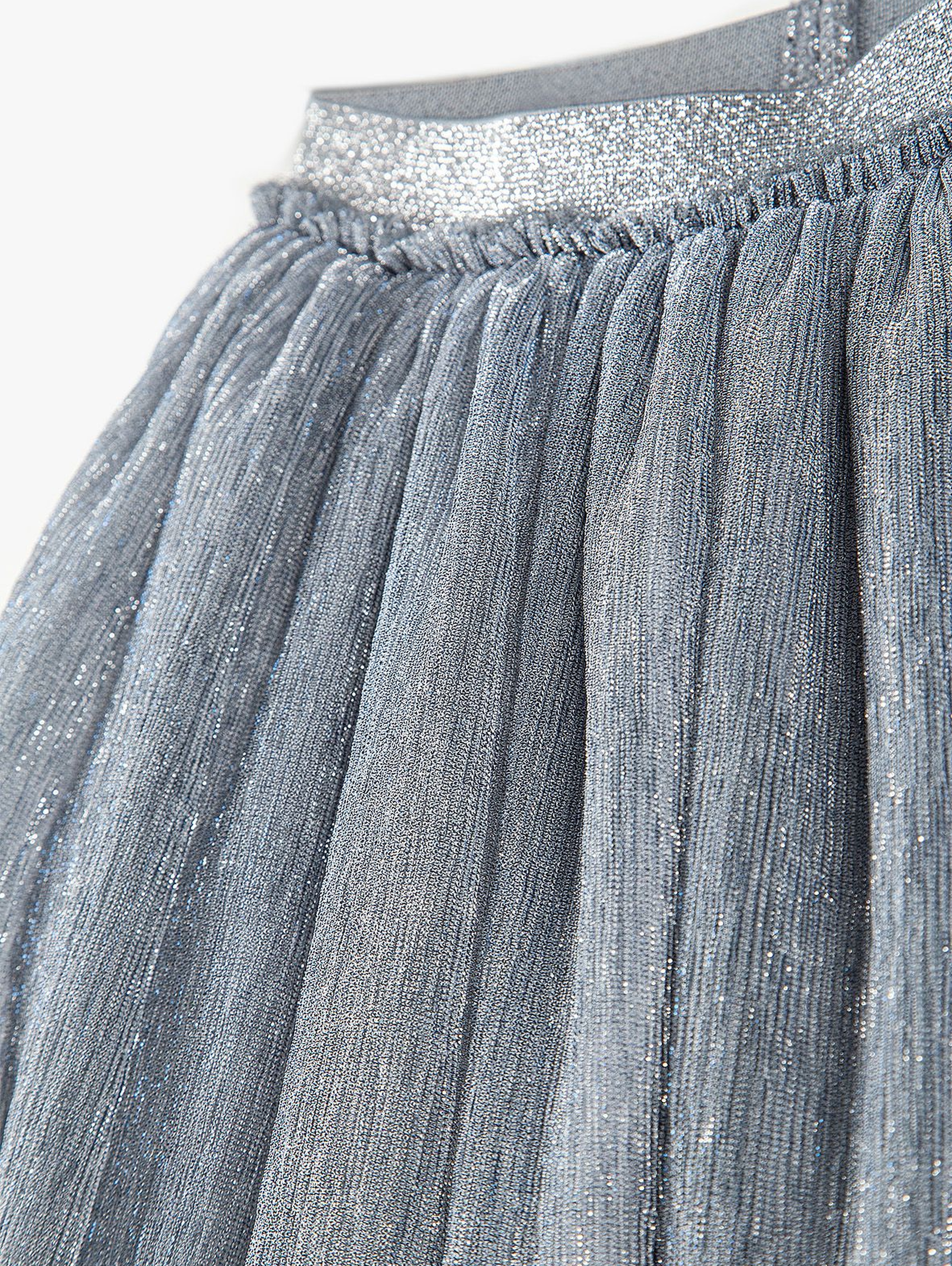 Spódnica dziecięca tiulowa- szara ze srebrną nitką