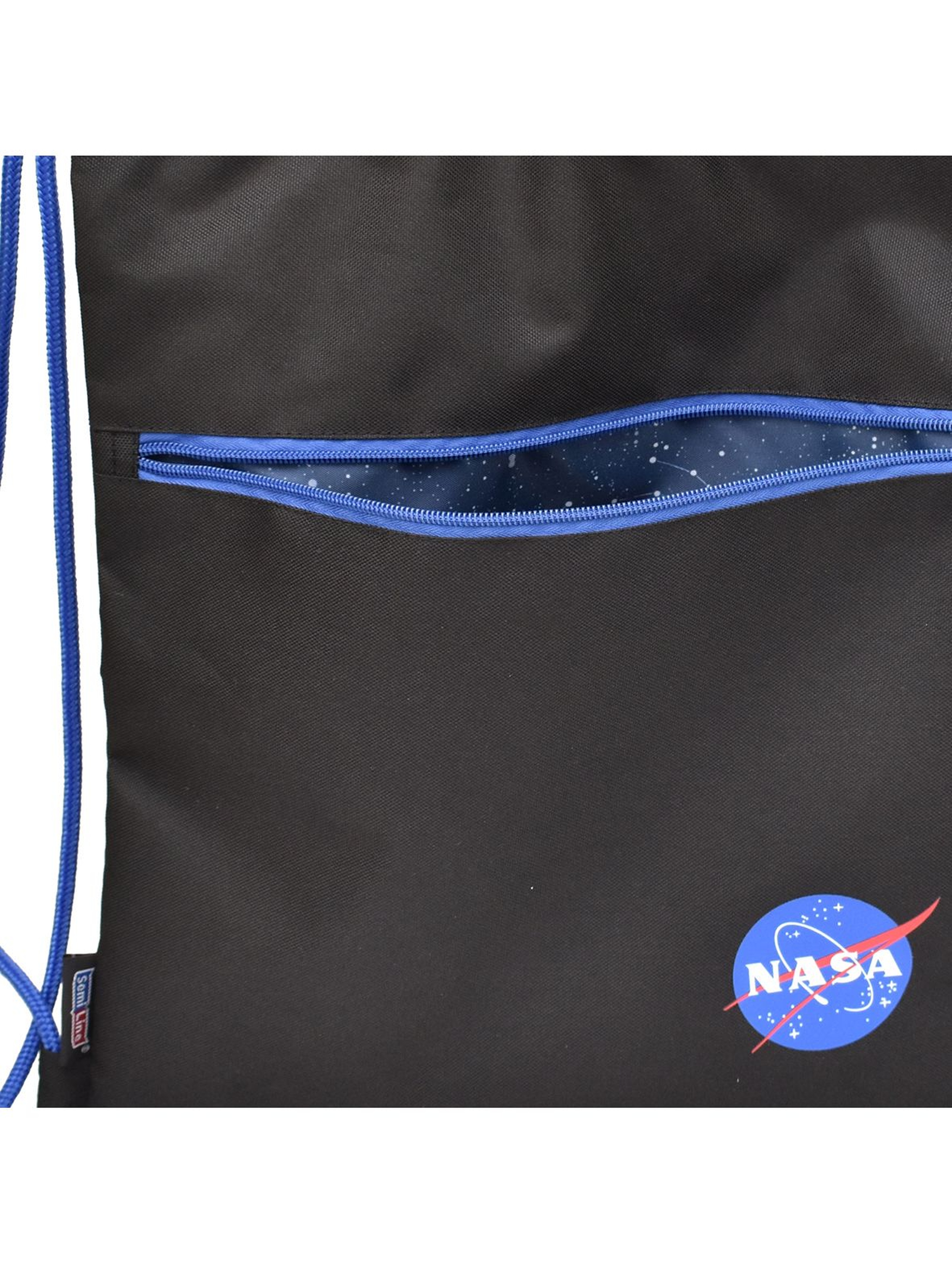 Czarno-niebieski worek NASA 44x33cm