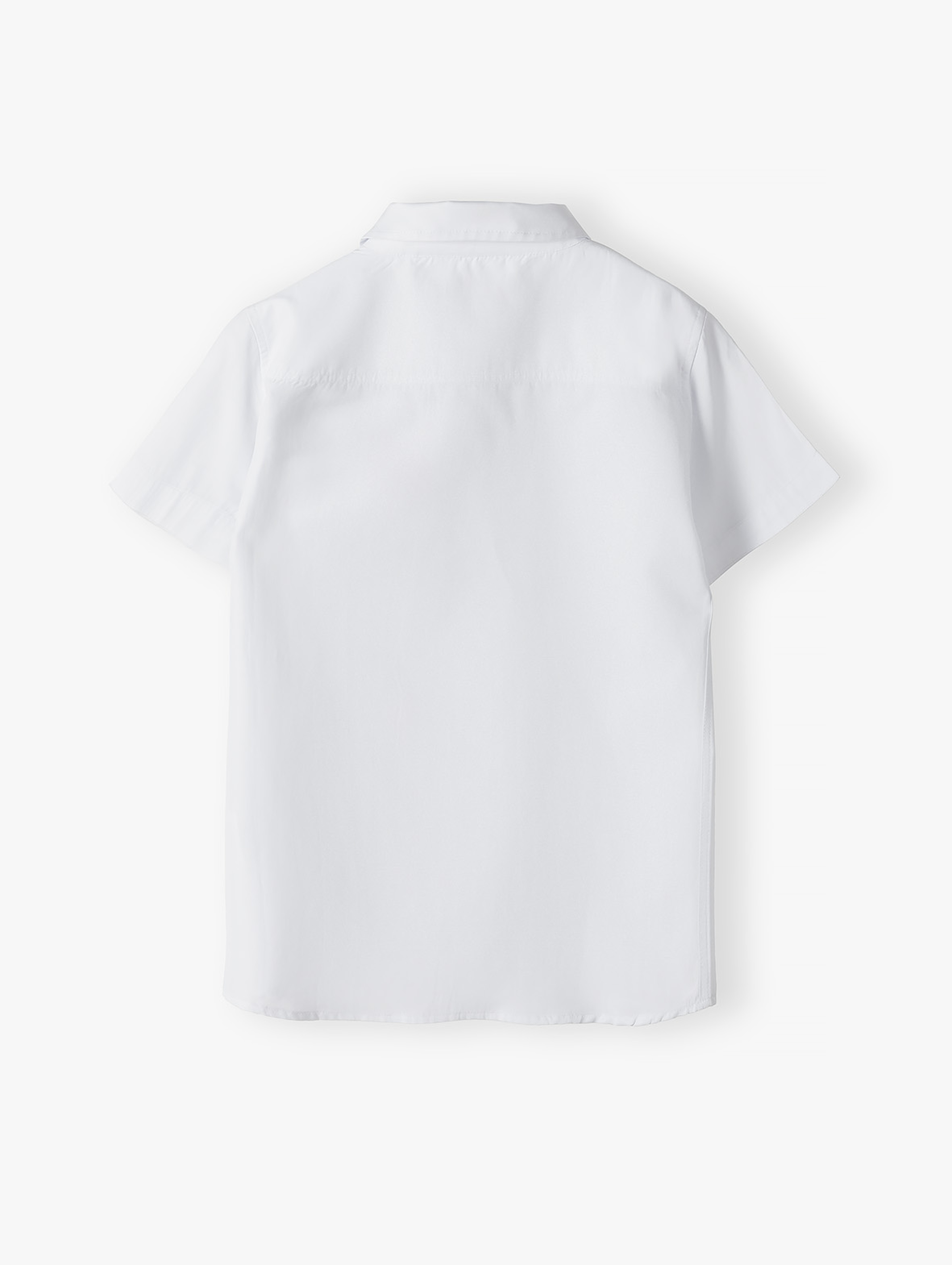 Biała koszula dla chłopca - krótki rękaw