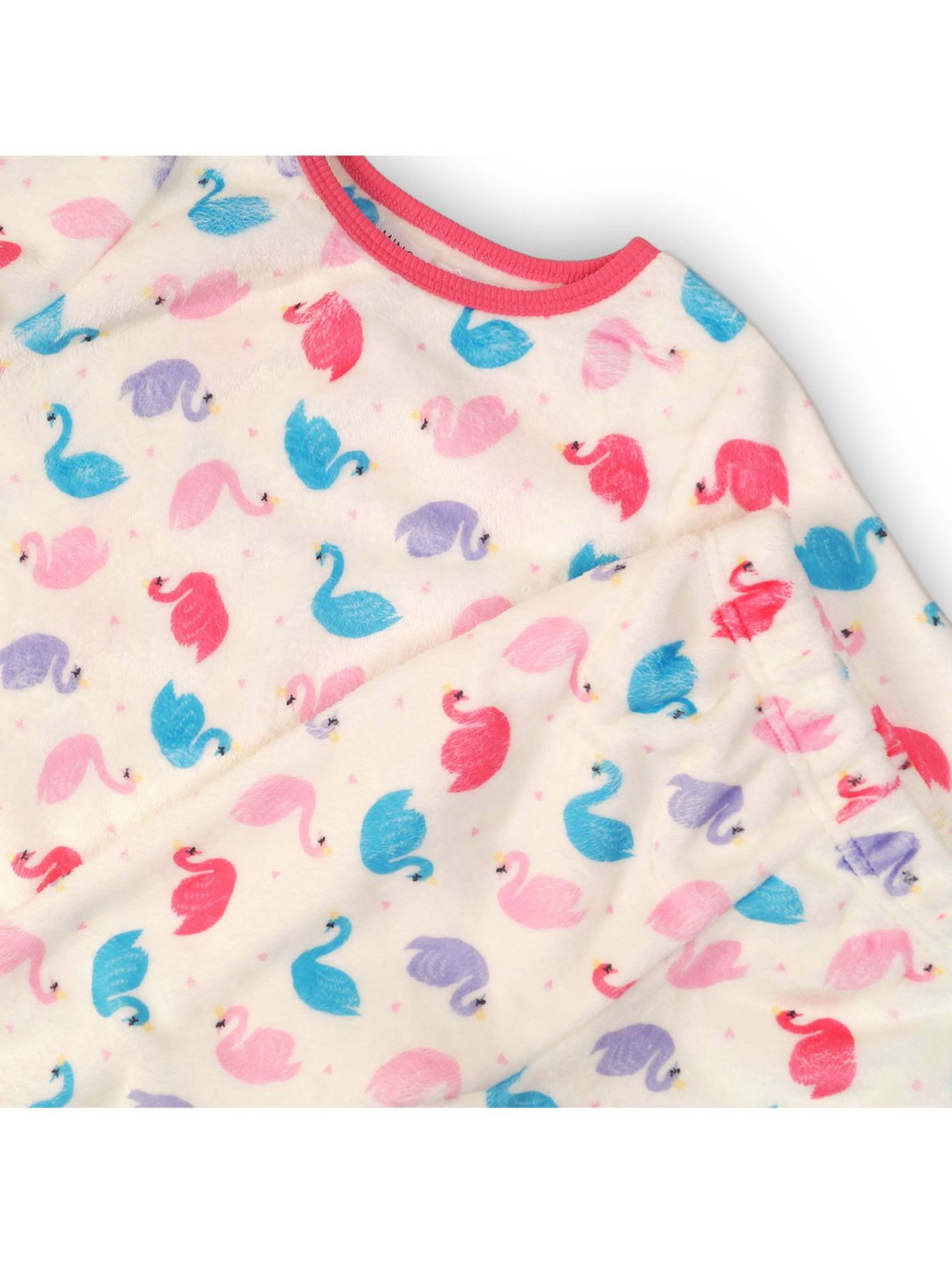Piżama niemowlęca w kolorowe łabędzie