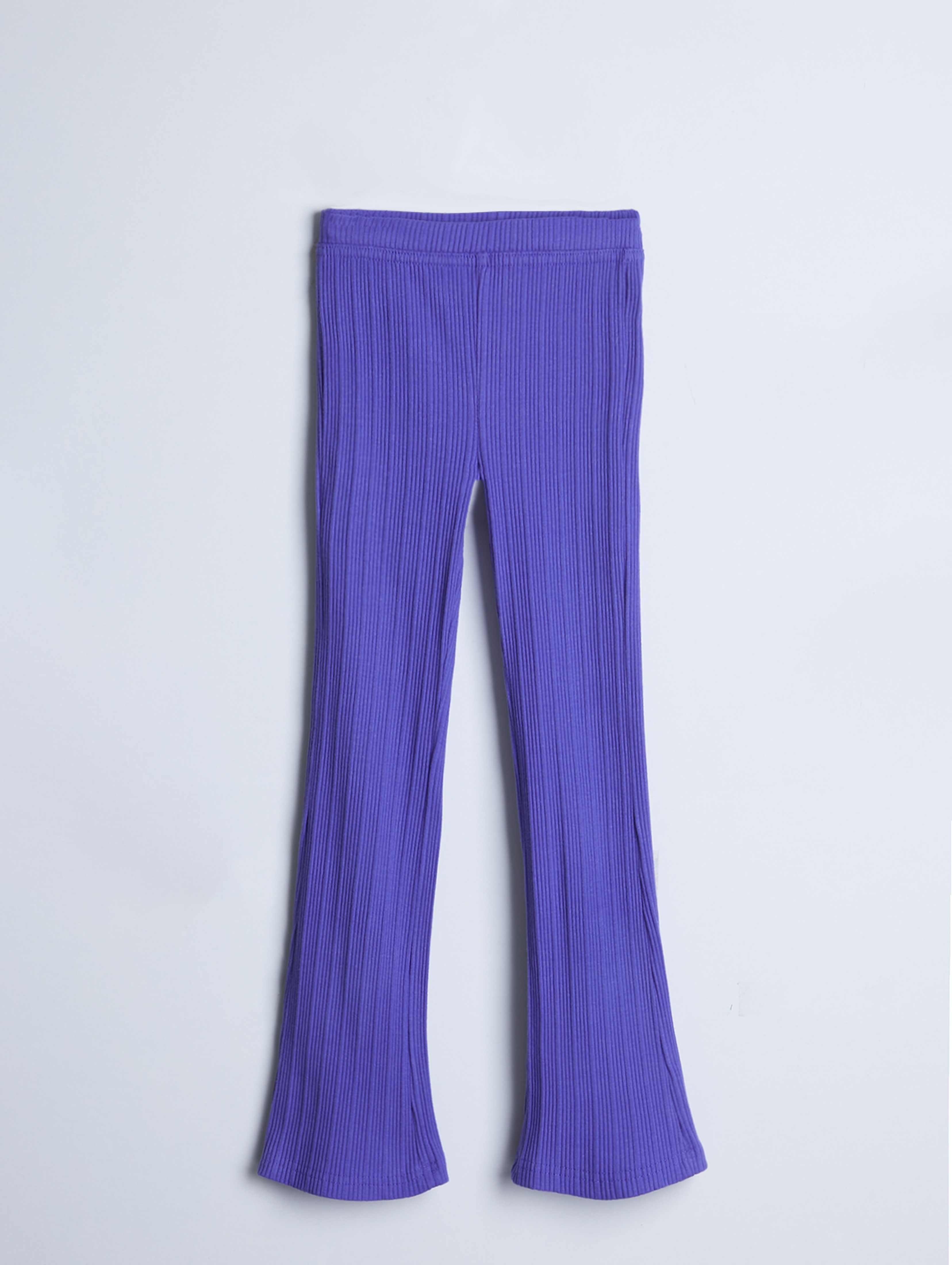 Spodnie flare - fioletowe w prążki - Limited Edition