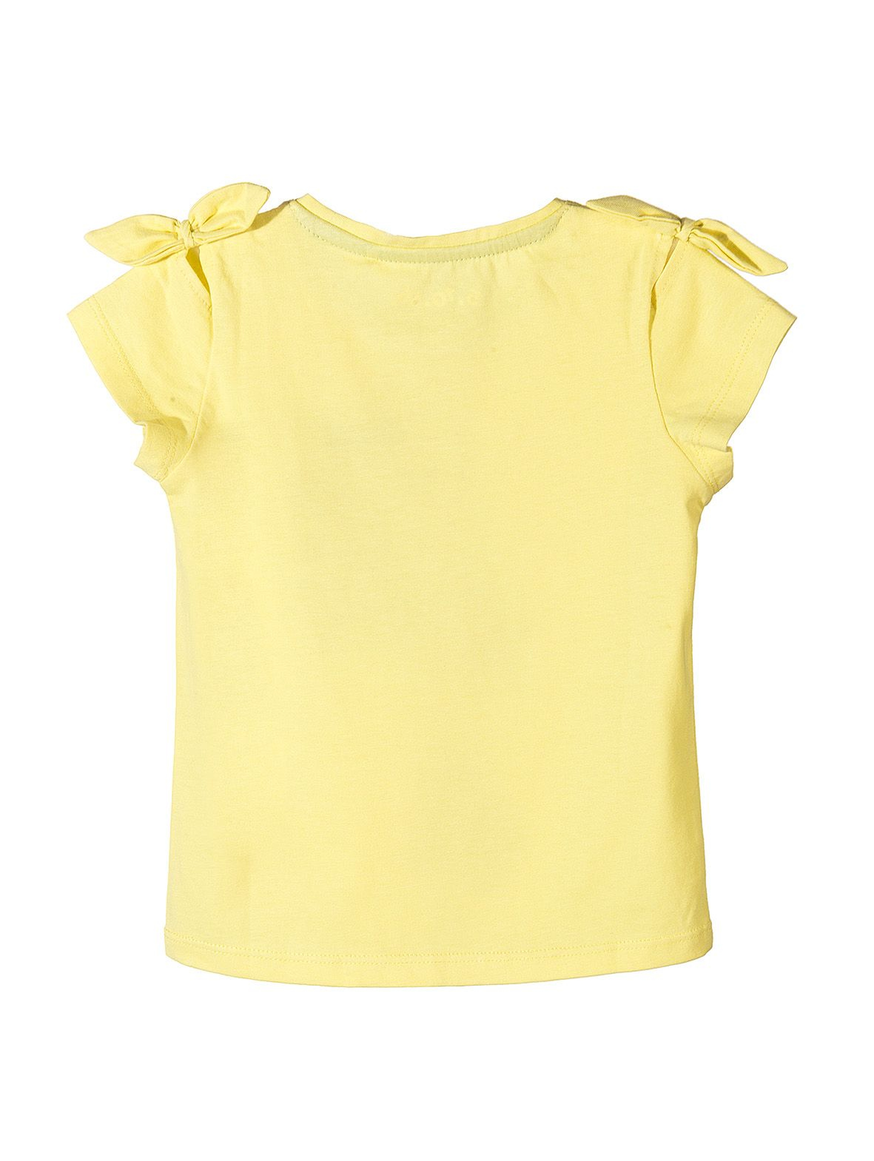 Koszulka dla dziewczynki żółta z papugą