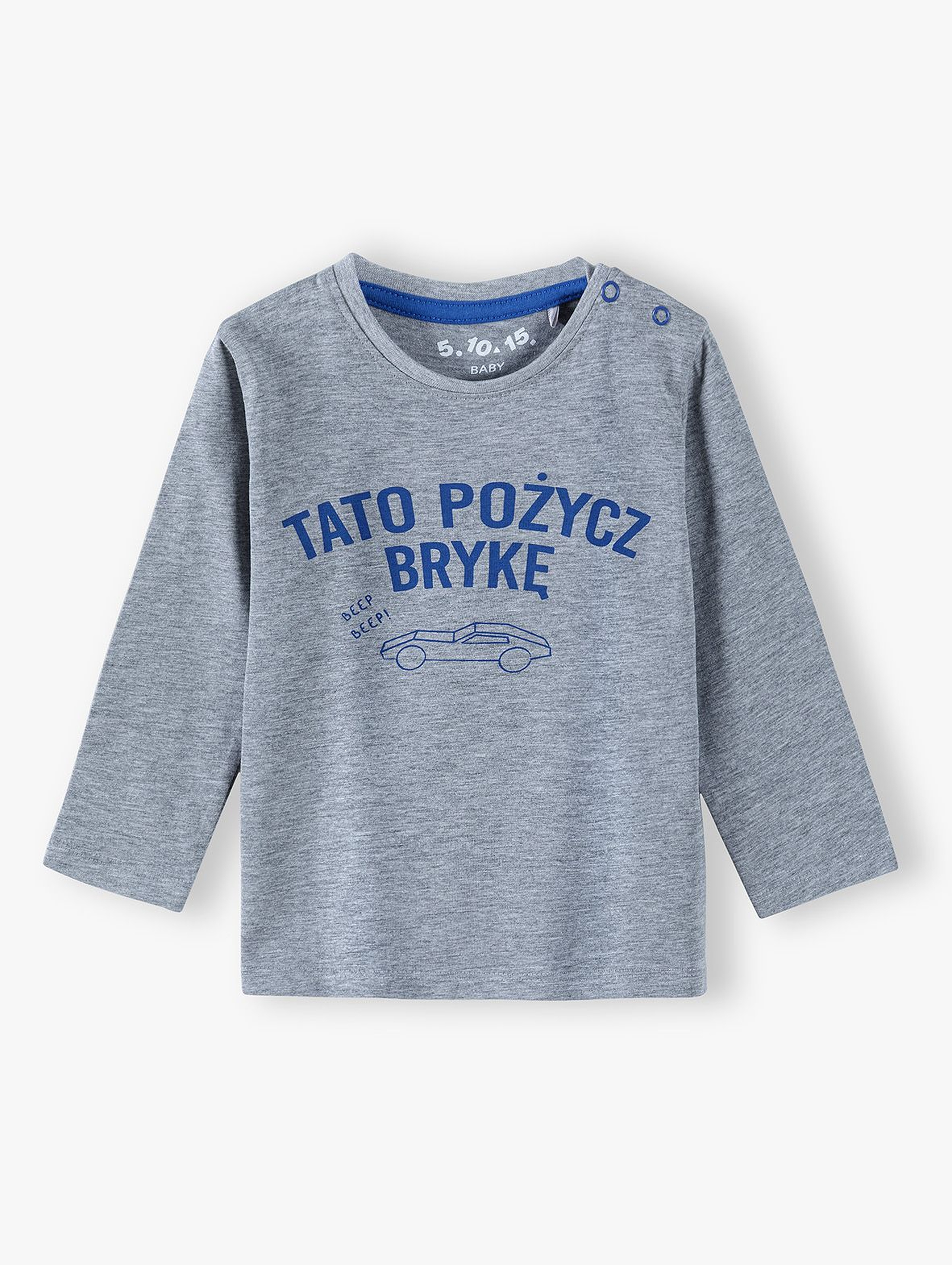 Bluzka niemowlęca z polskim napisem - TATO POŻYCZ BRYKĘ