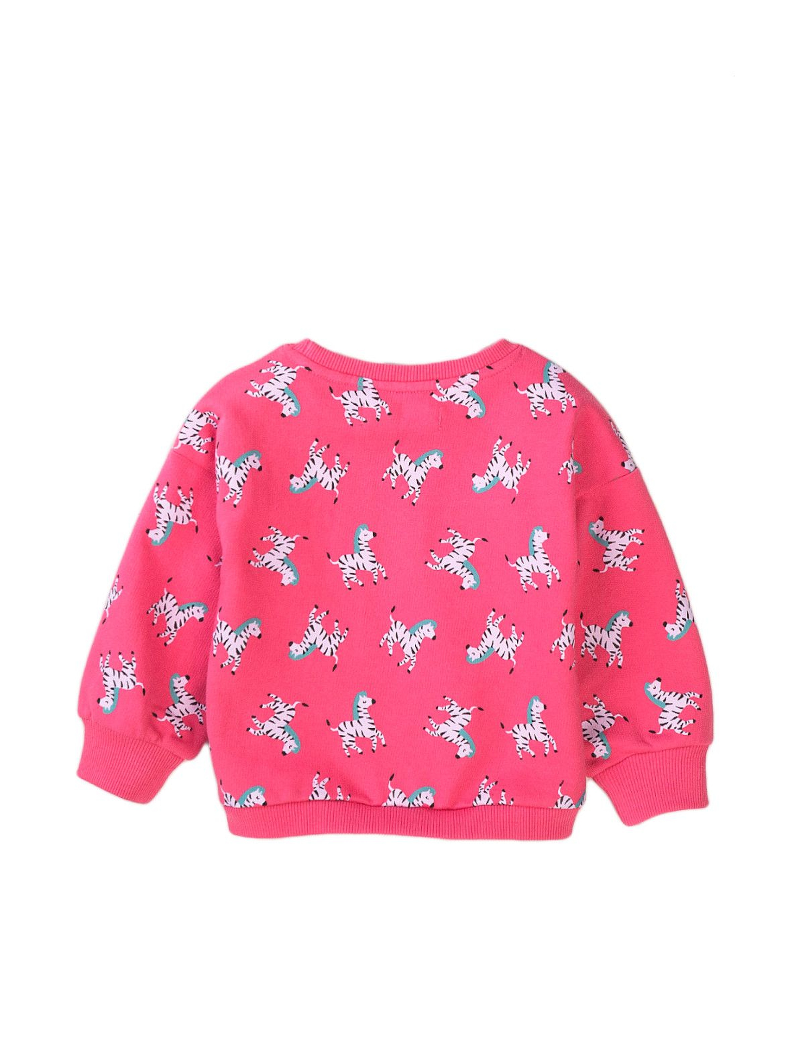 Bluza dziewczęca różowa w zebry