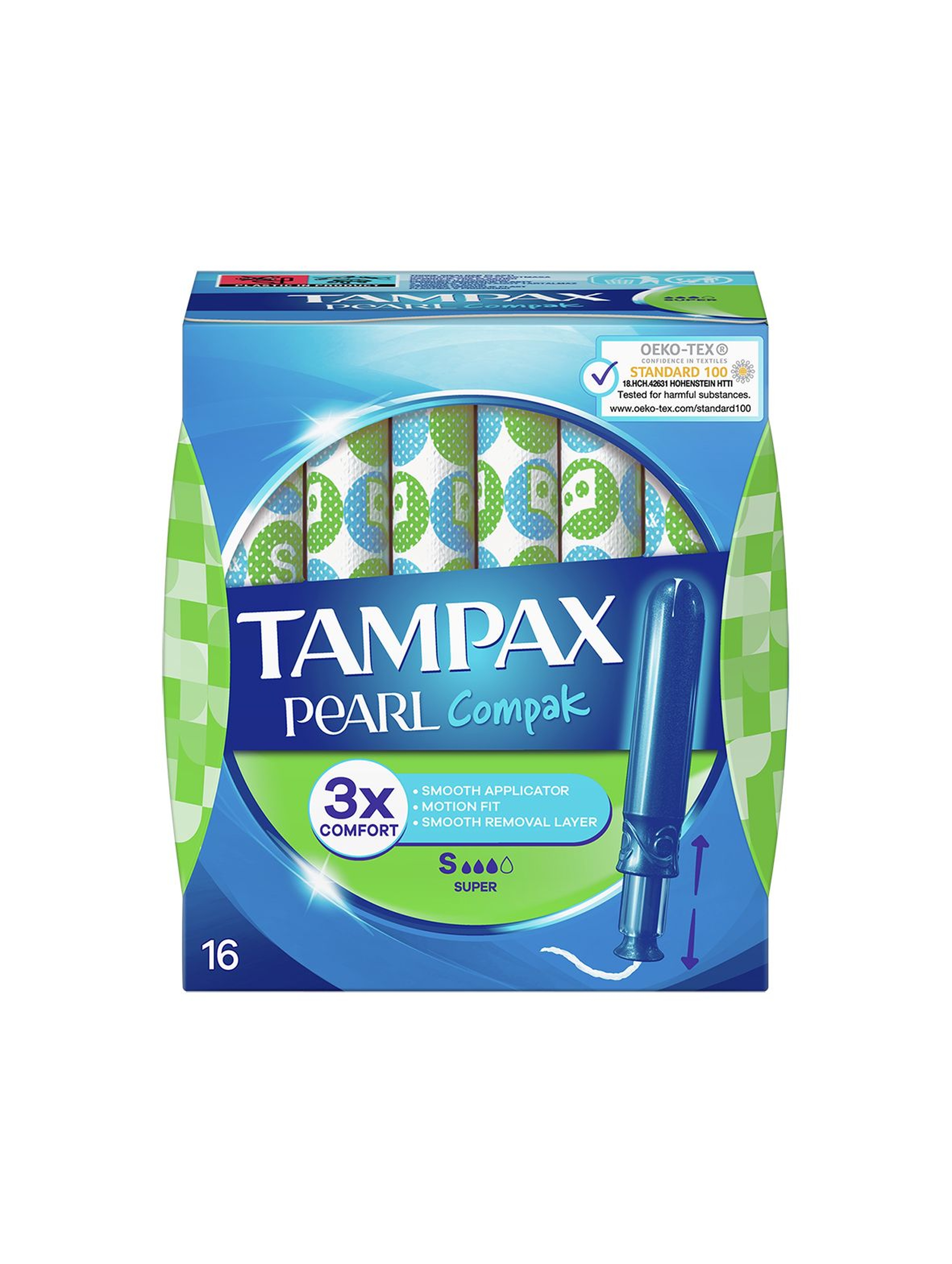 Tampax Compak Pearl Super Tampony z aplikatorem 16szt