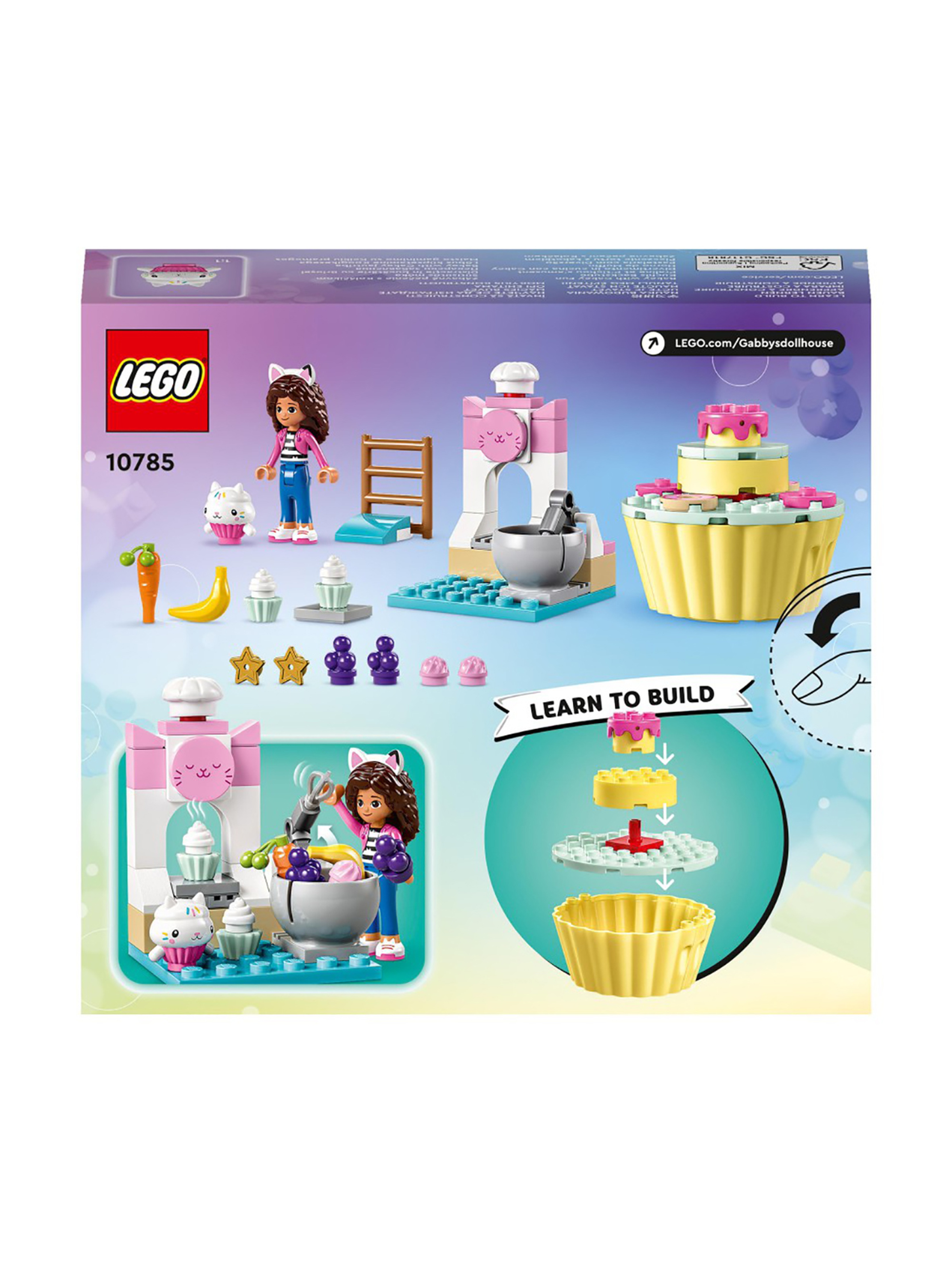 Klocki LEGO Koci Domek Gabi 10785 Pieczenie tortu z Łakotkiem - 58 elementy, wiek 4 +