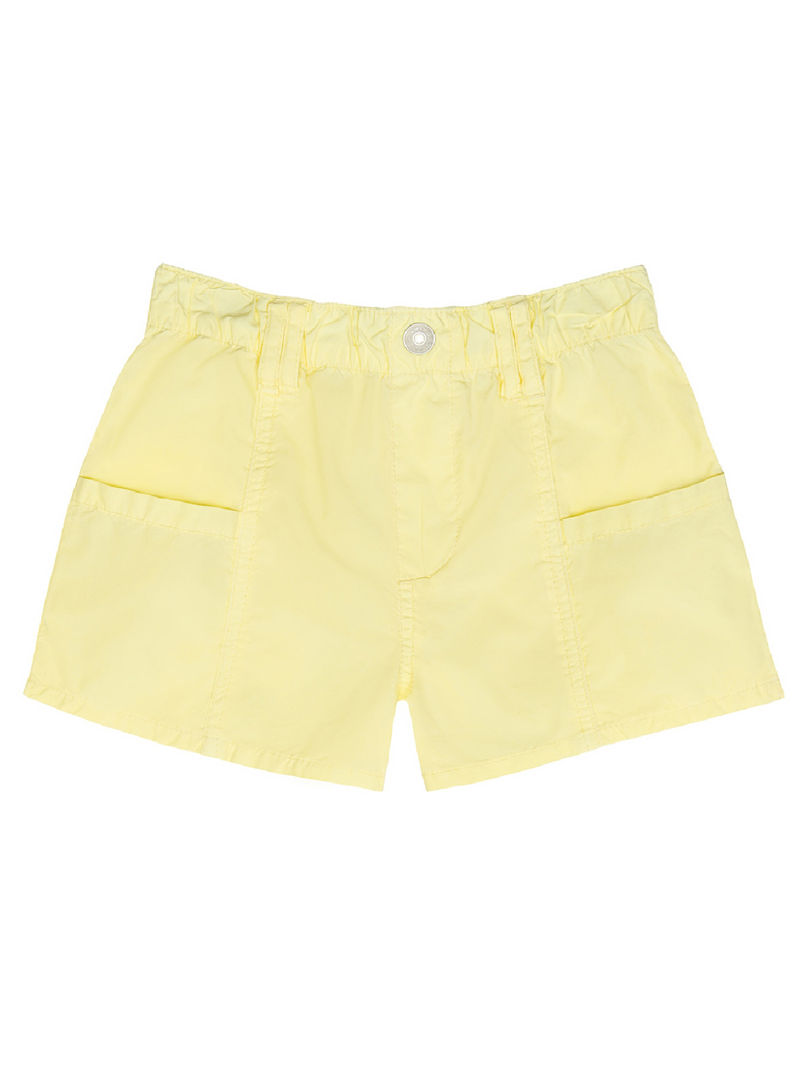 Żółte szorty basic bawełniane dla dziewczynki