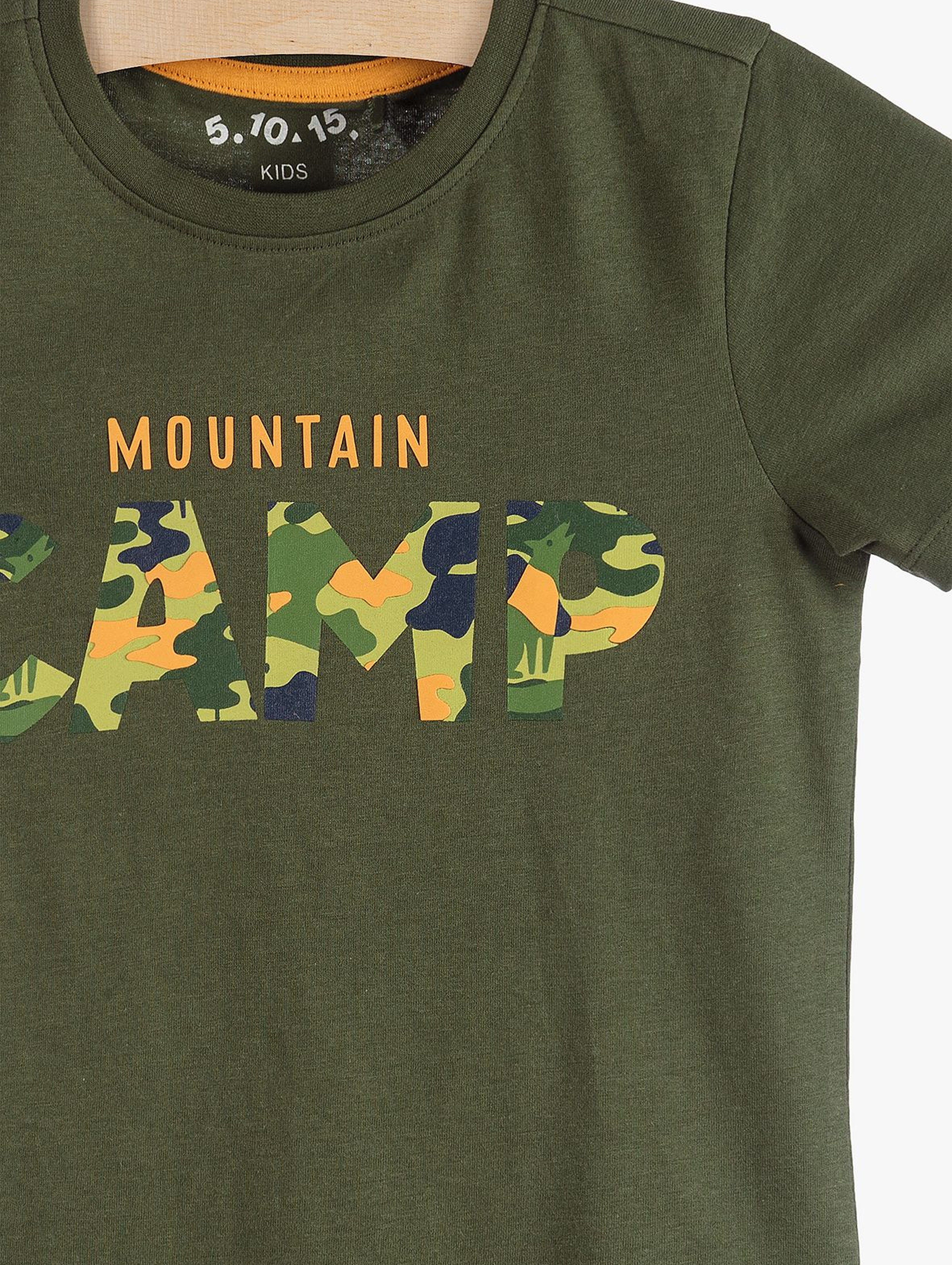 Bluzka z krótkim rękawem Mountain Camp-zielona