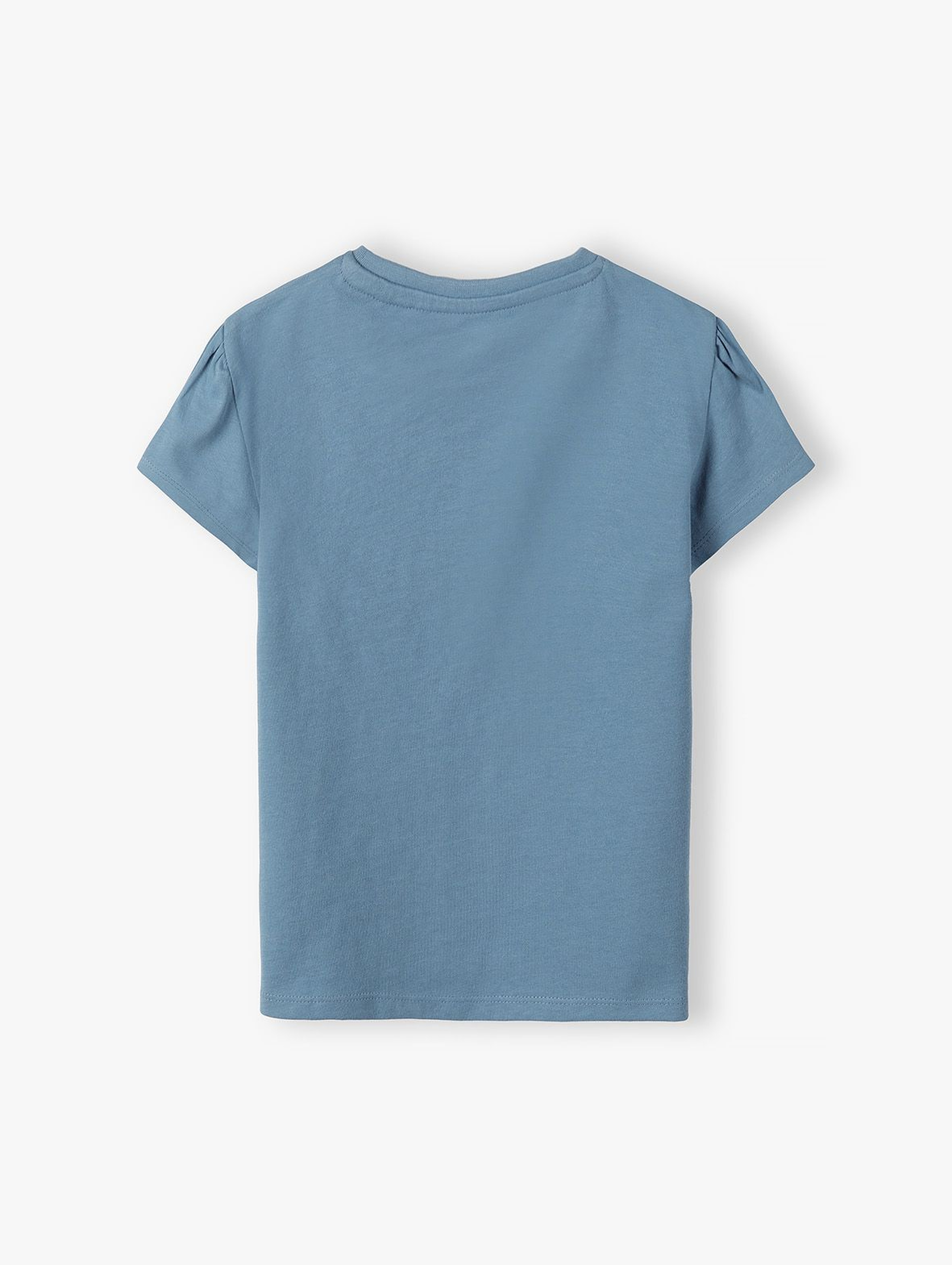 T-shirt dziewczęcy z Kotkiem - niebieska
