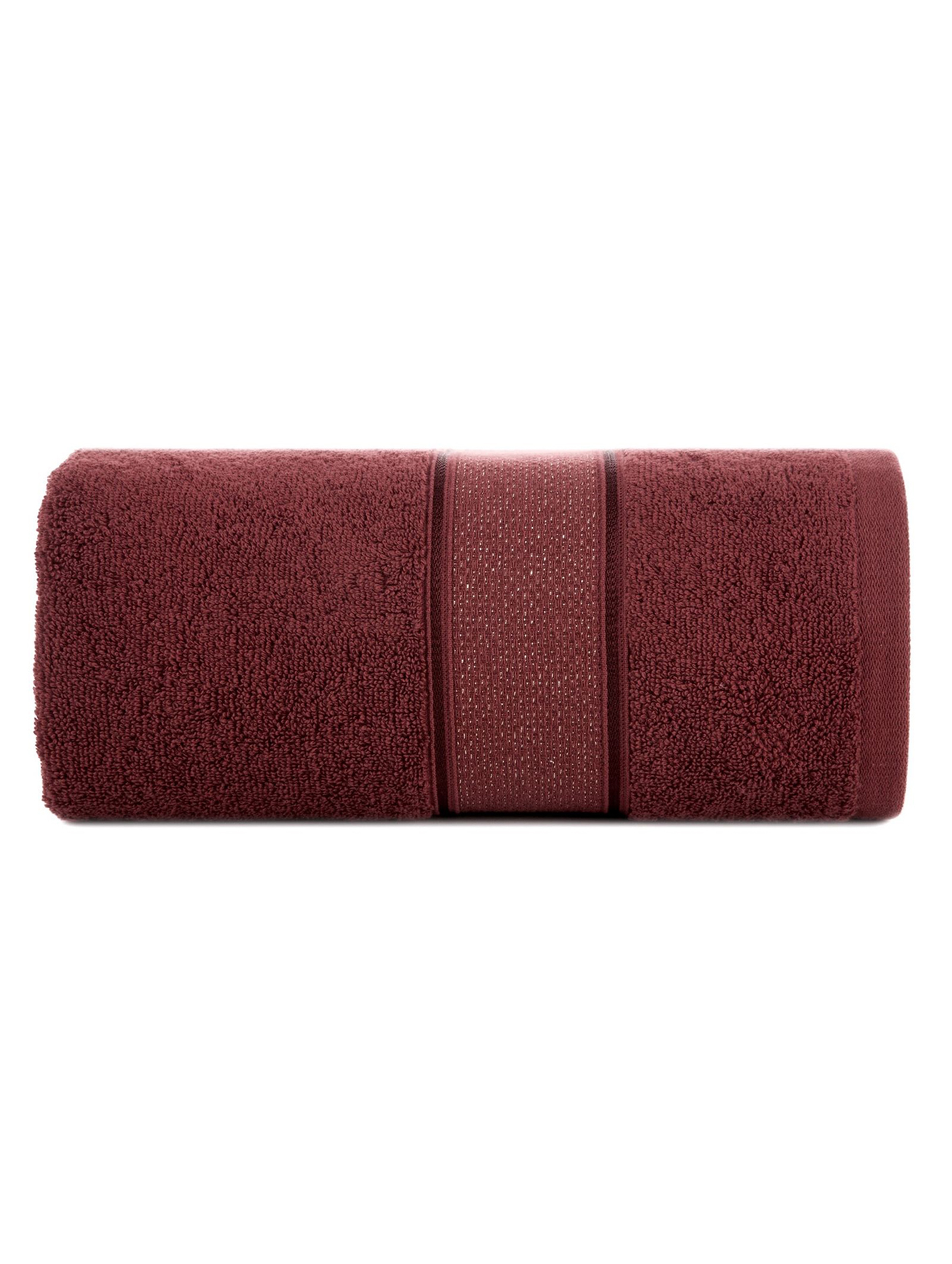 Ręcznik kąpielowy LIANA z bawełny 50x90 cm bordowy