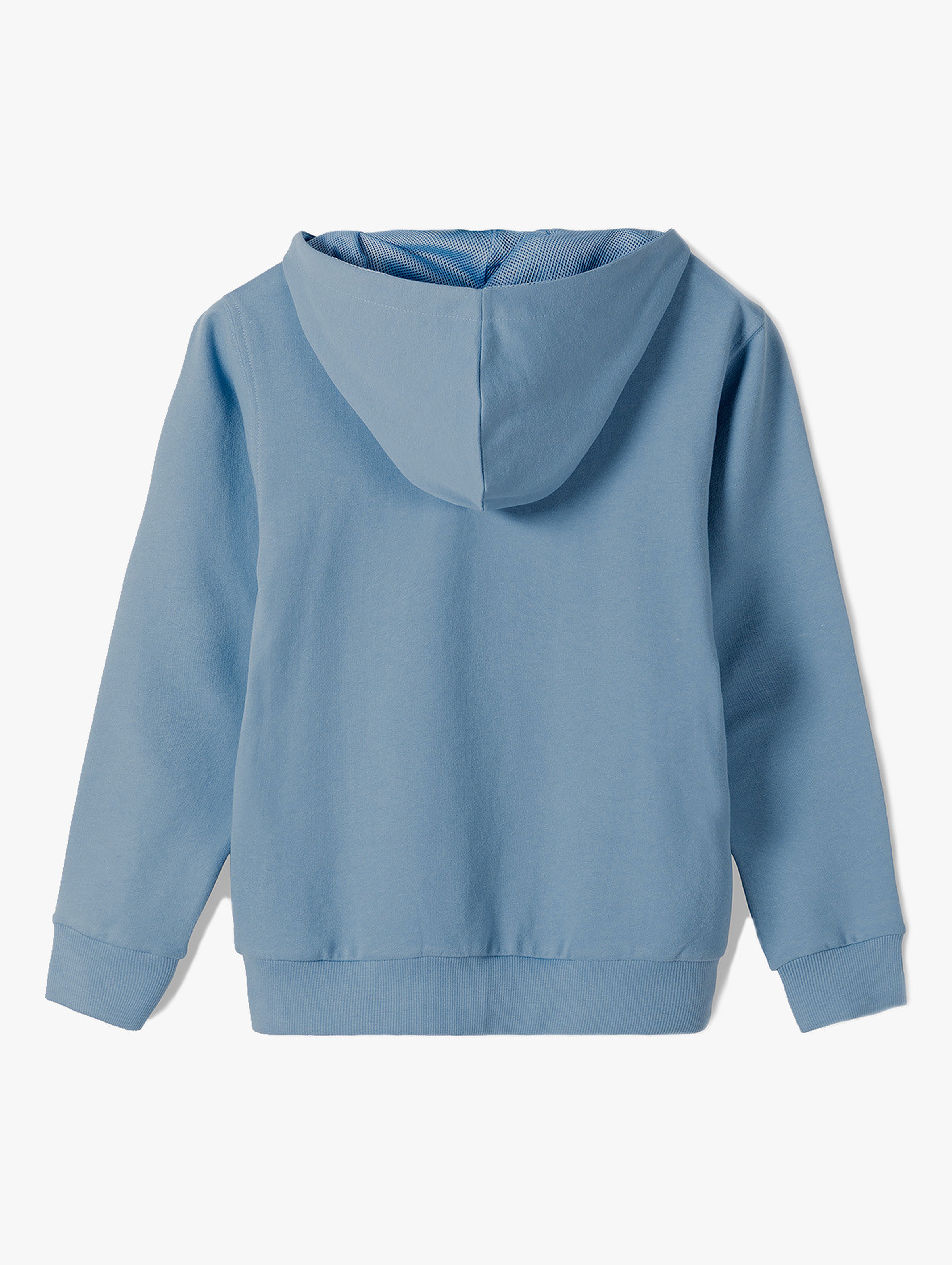 Niebieska bluza chłopięca bawełniana z kapturem i napisem- Follow Iconic