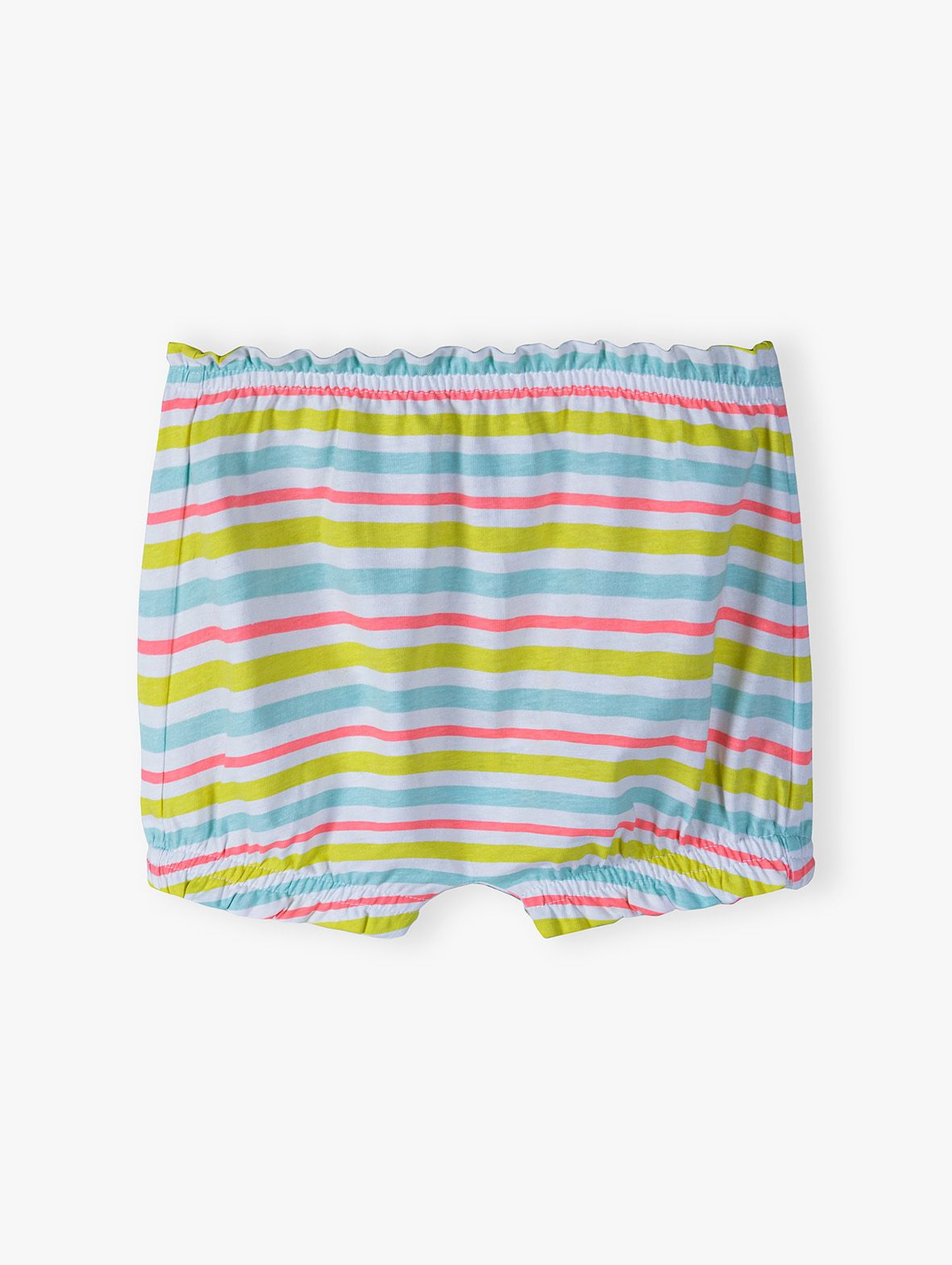 Bawełniane szorty w kolorowe paski dla niemowlaka