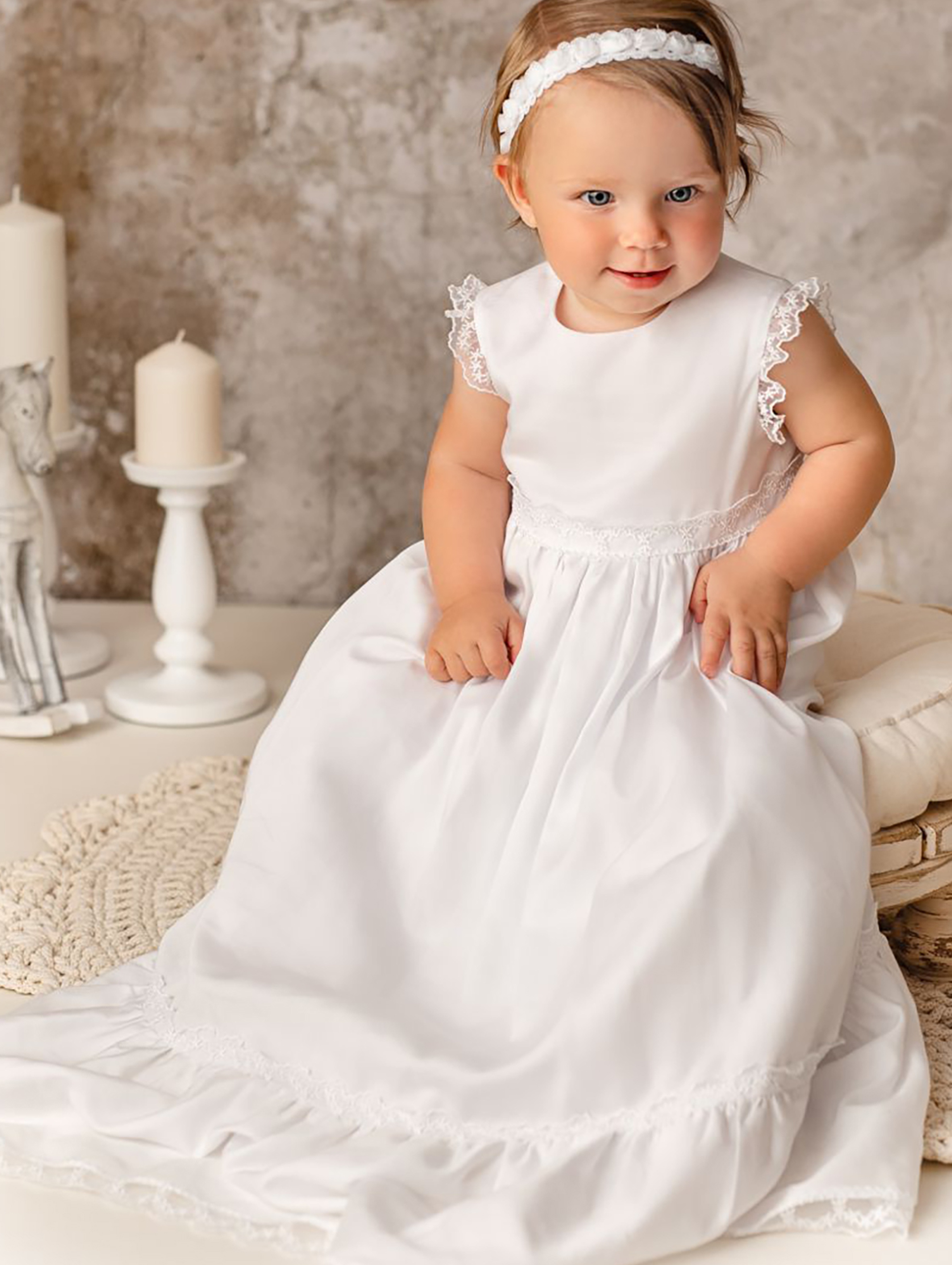 Biała sukienka niemowlęca do chrztu Zofia