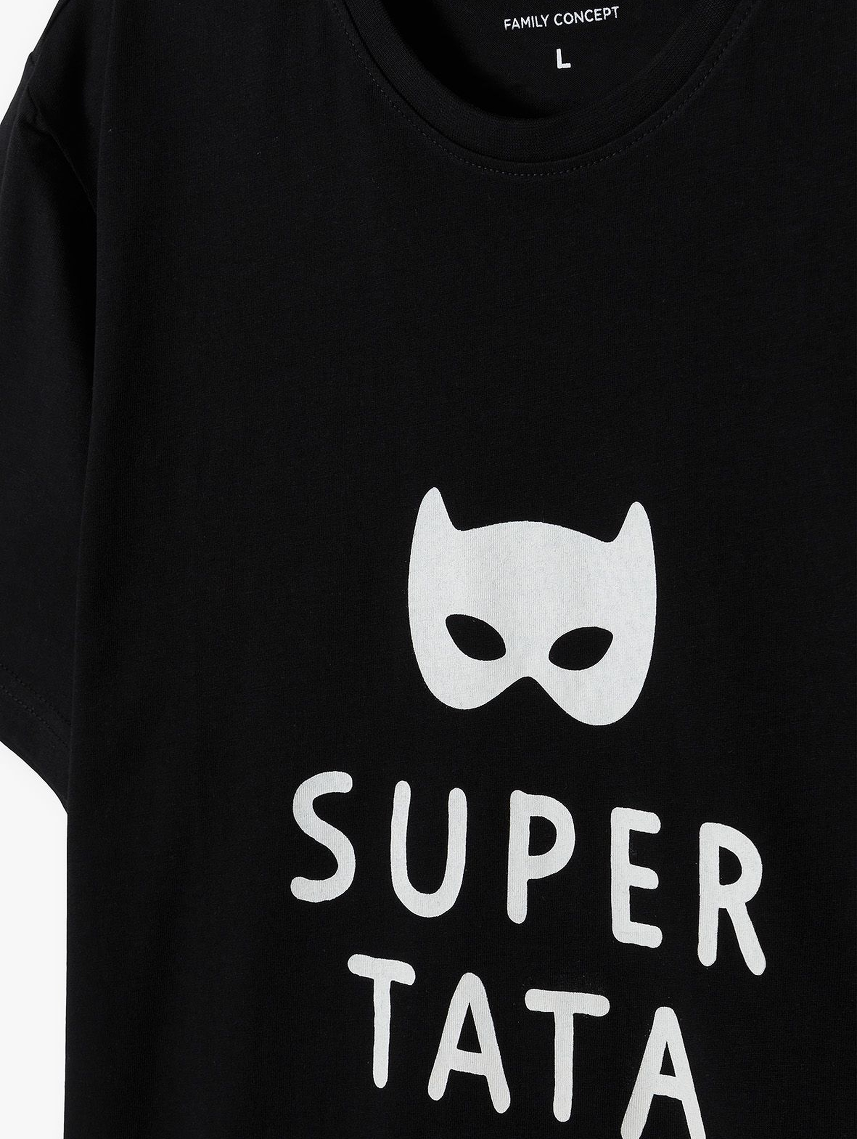 Bawełniany t-shirt męski z nadrukiem "Super tata"