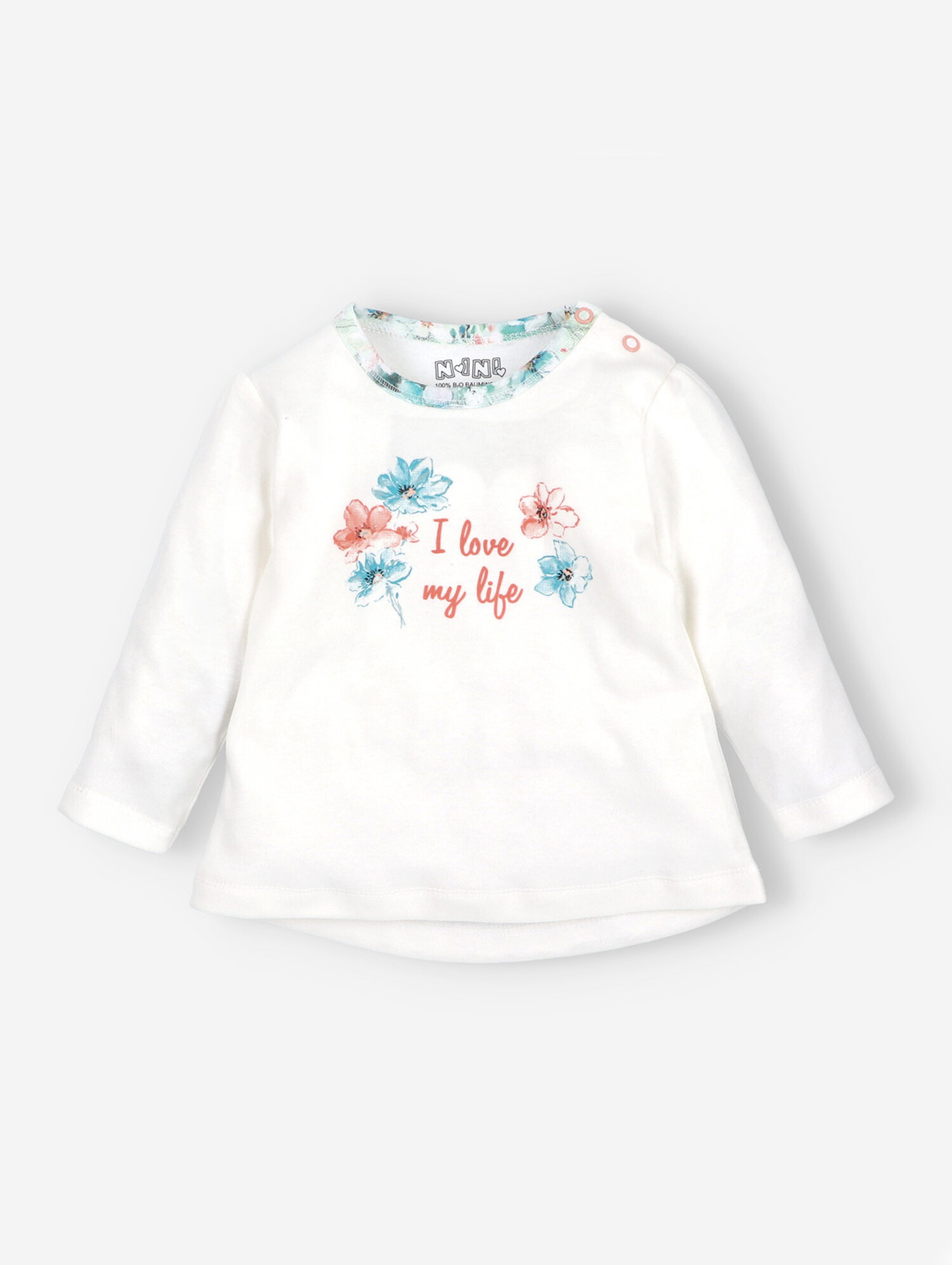 Bluzka niemowlęca z bawełny organicznej dla dziewczynki