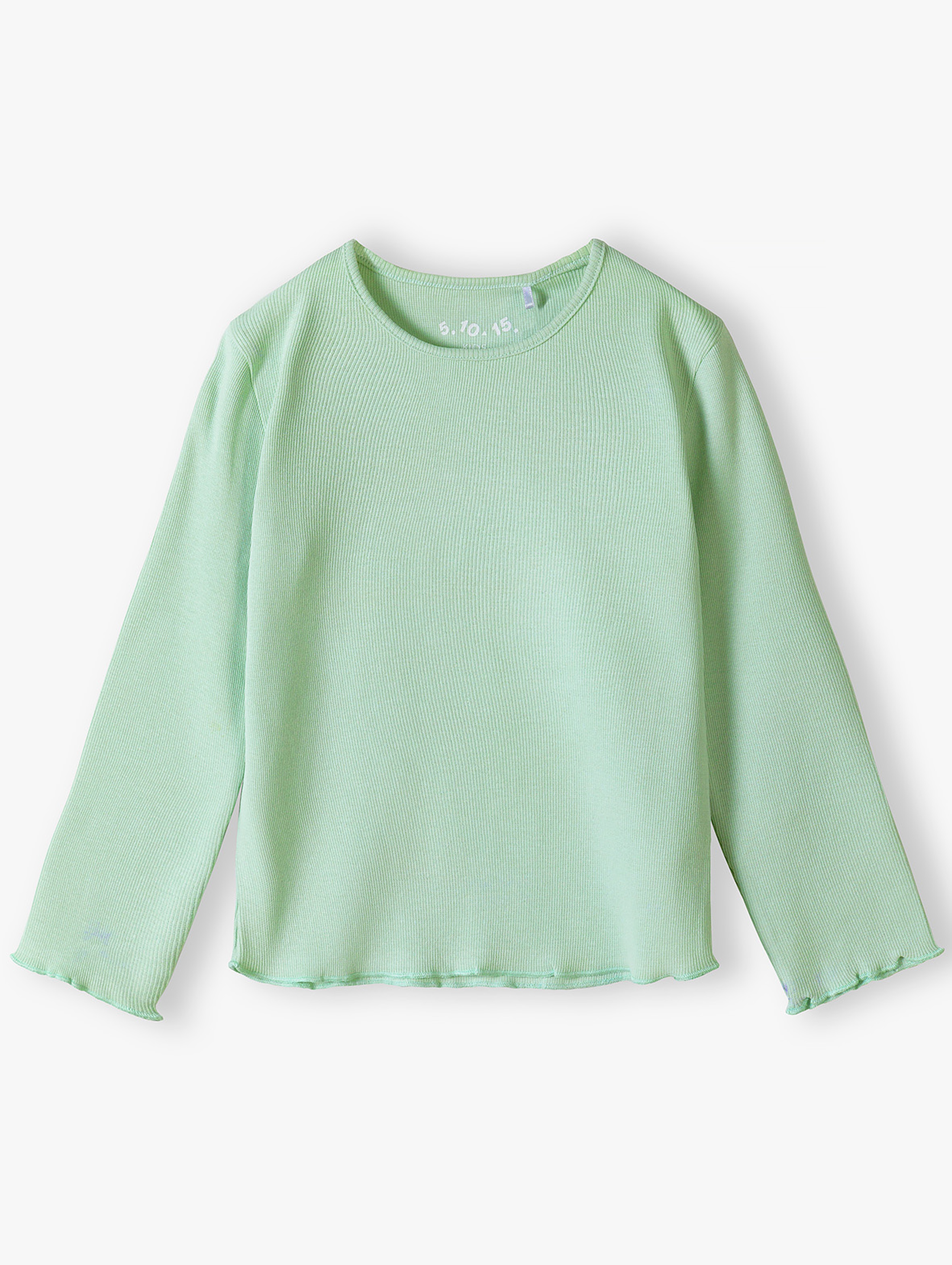 Zielona bluzka dziewczęca w prążki - 5.10.15.