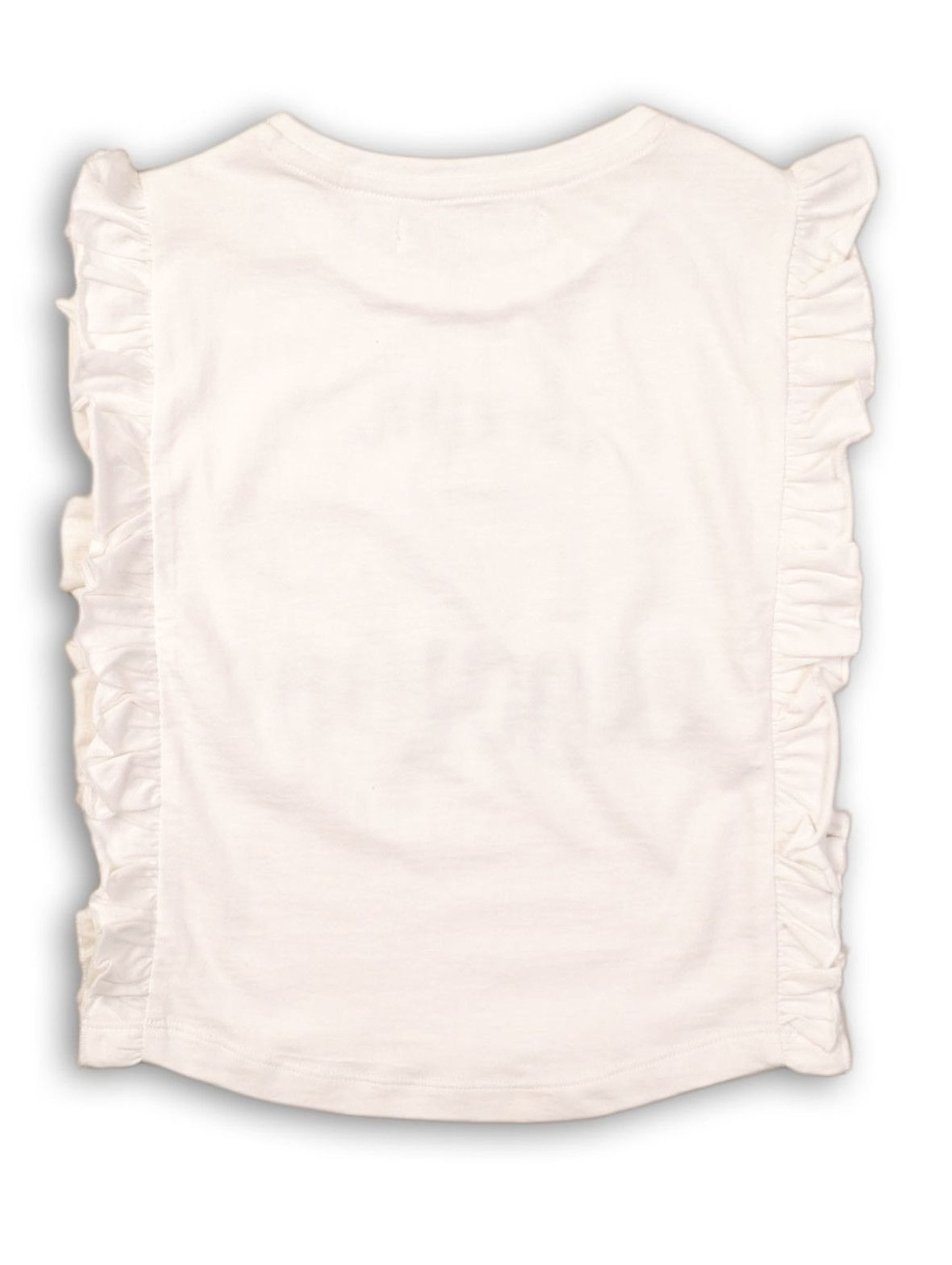 T-shirt dla niemowlaka z ozdobną falbaną z boku