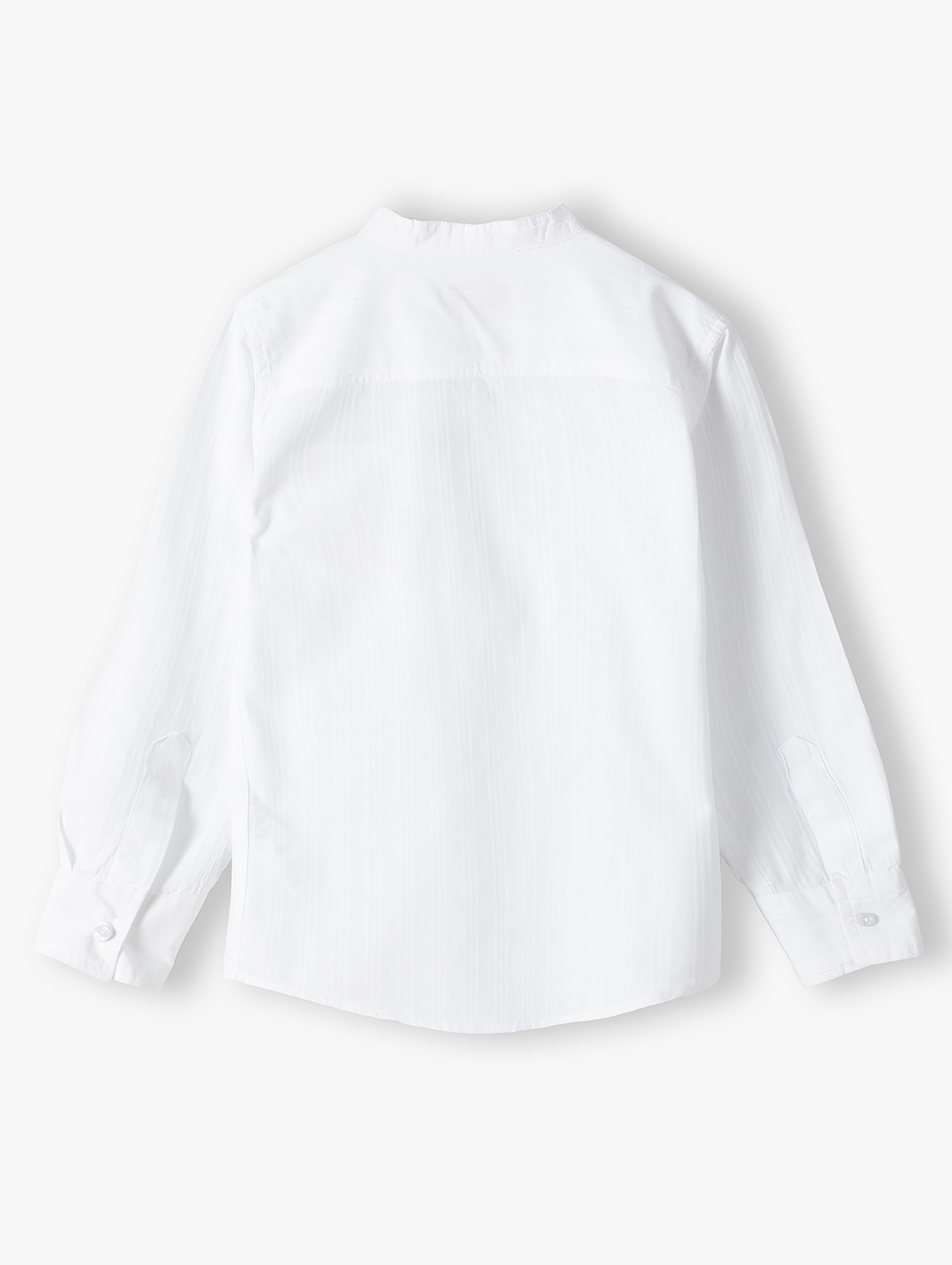 Elegancka biała koszula chłopięca z długim rękawem fason regular