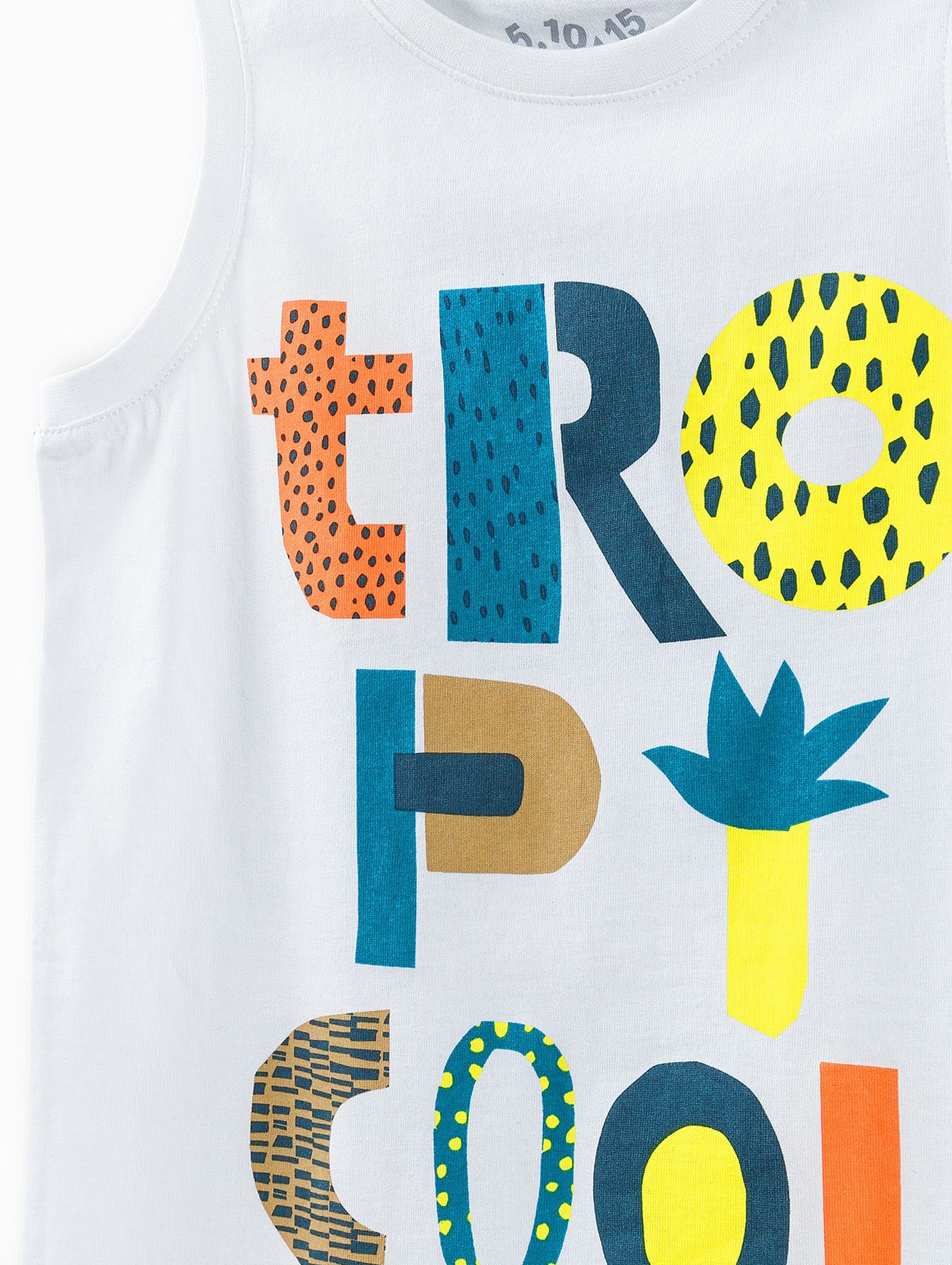 Komplet chłopięcy - t-shirt i spodenki z napisem Tropicool