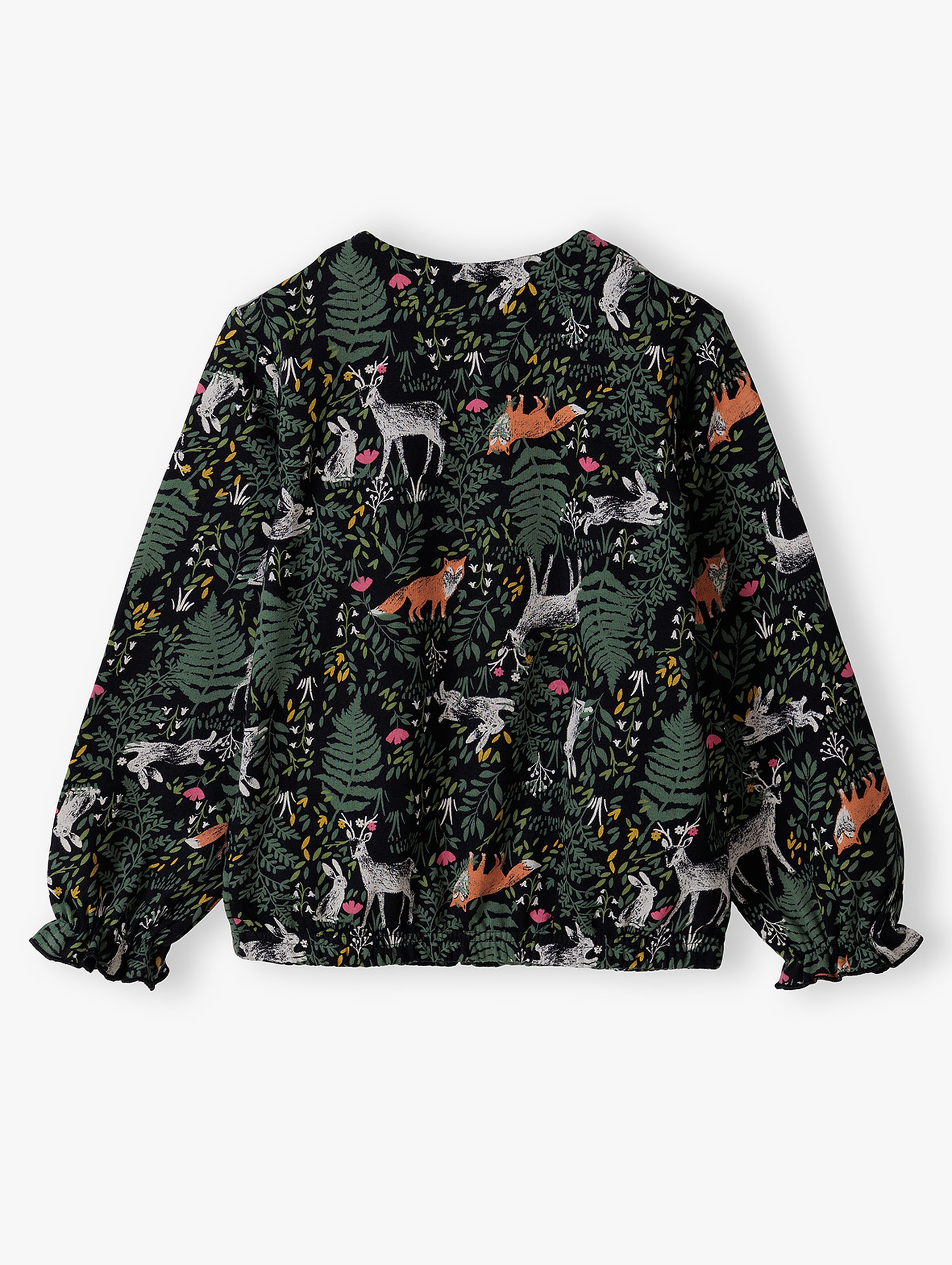 Rozpinana bluza dziewczęca z motywem lasu