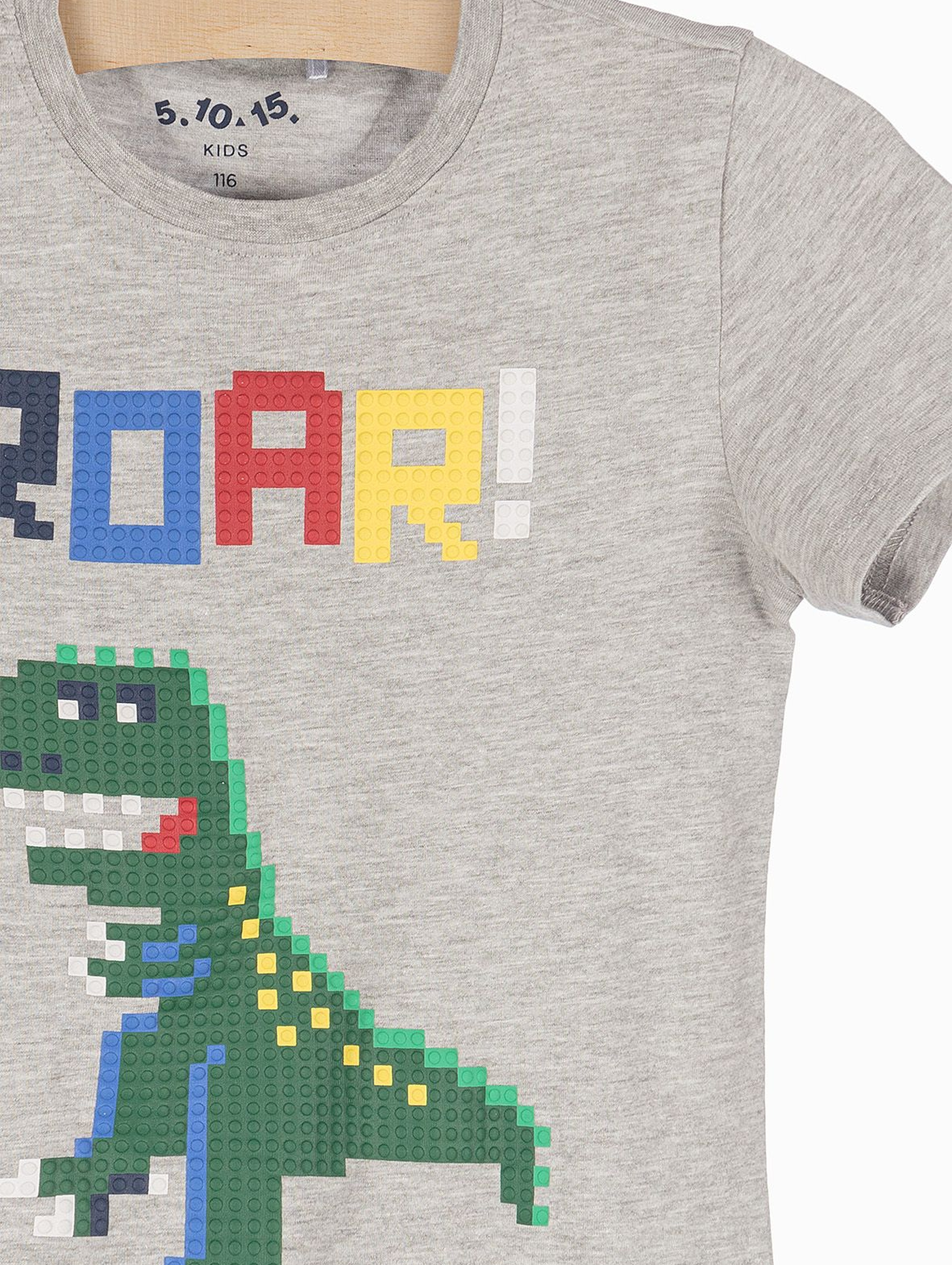 T-shirt chłopięcy z dinozaurem
